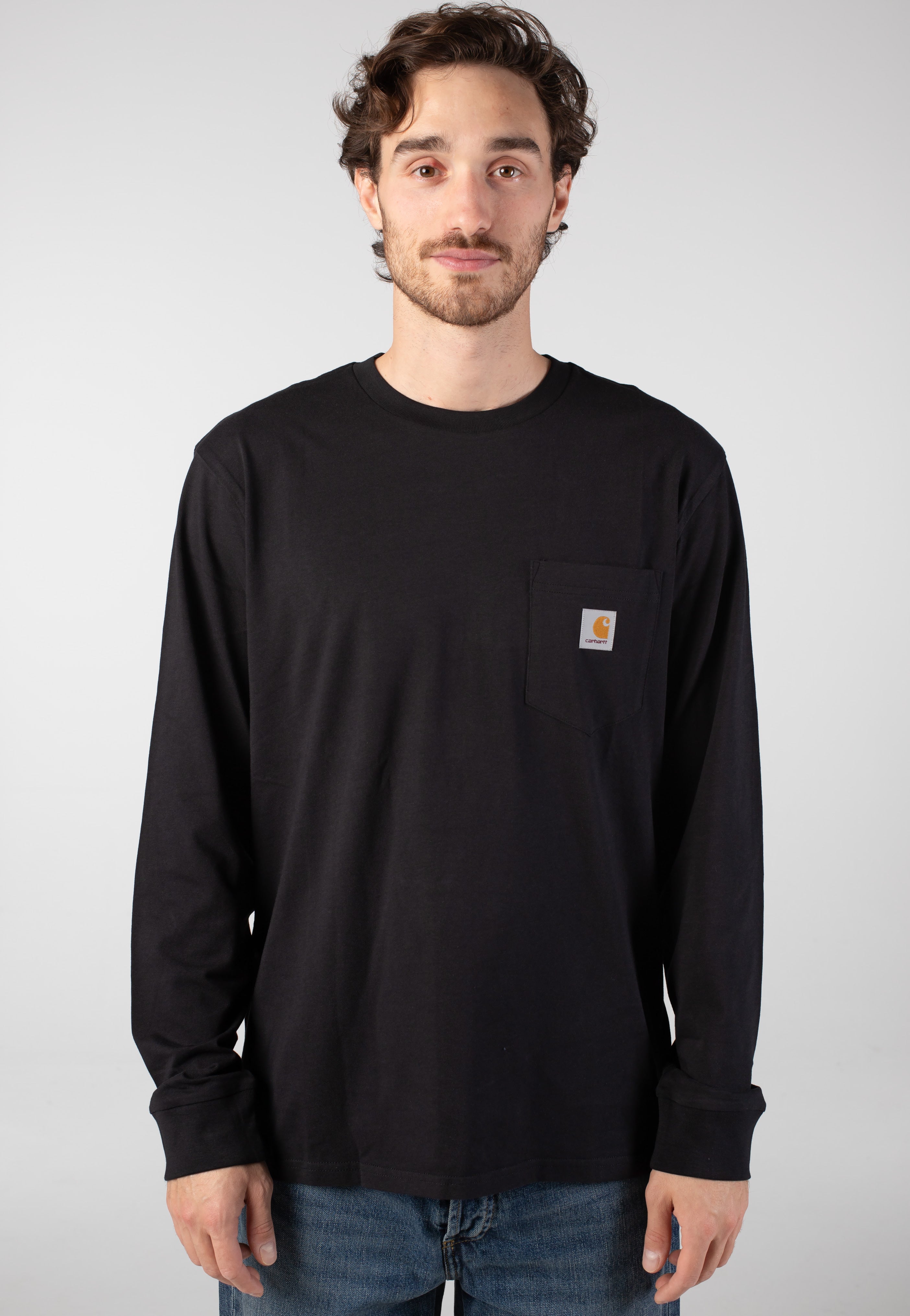 Carhartt WIP - Pocket Black - Longsleeve | Men-Image