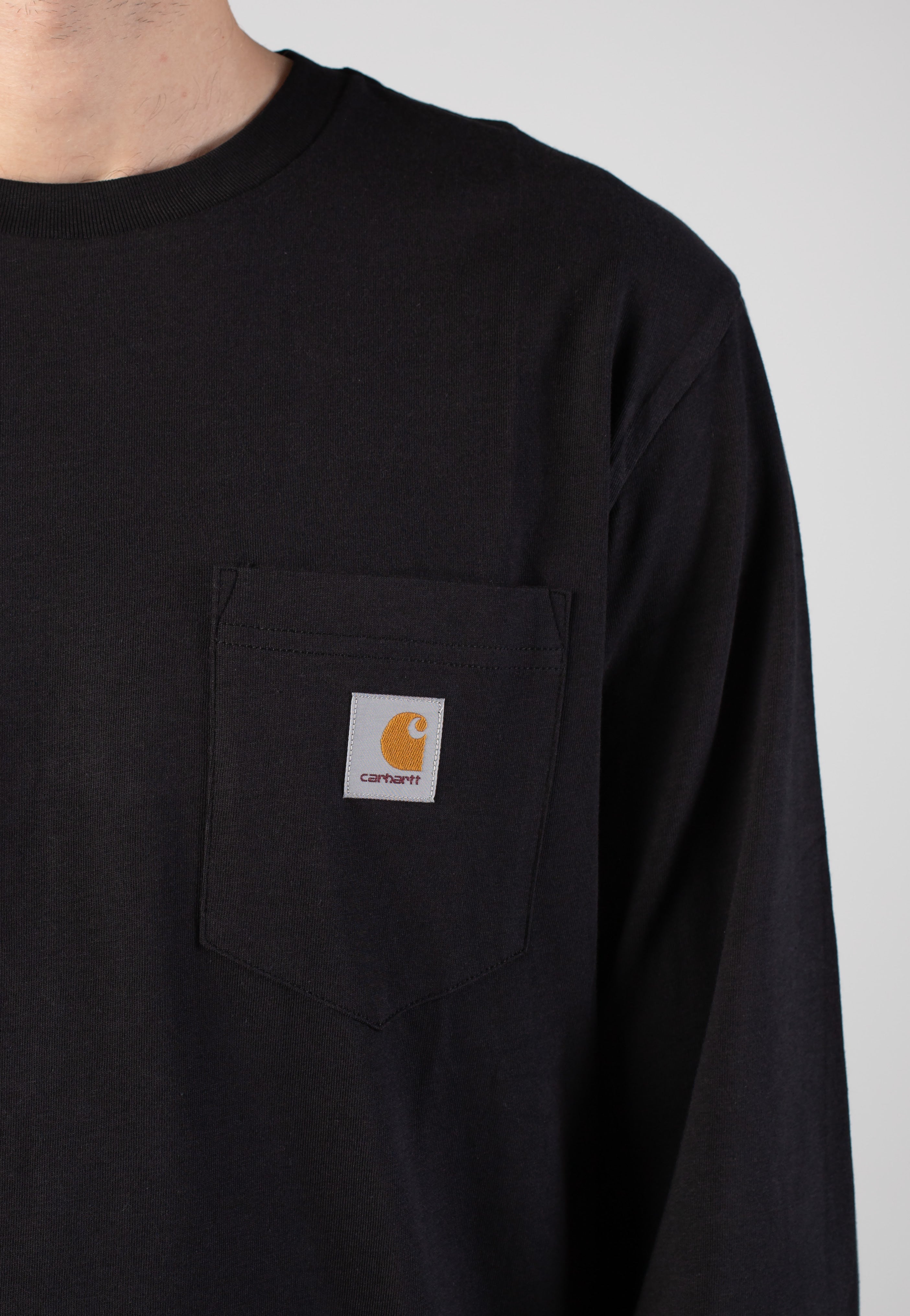 Carhartt WIP - Pocket Black - Longsleeve | Men-Image