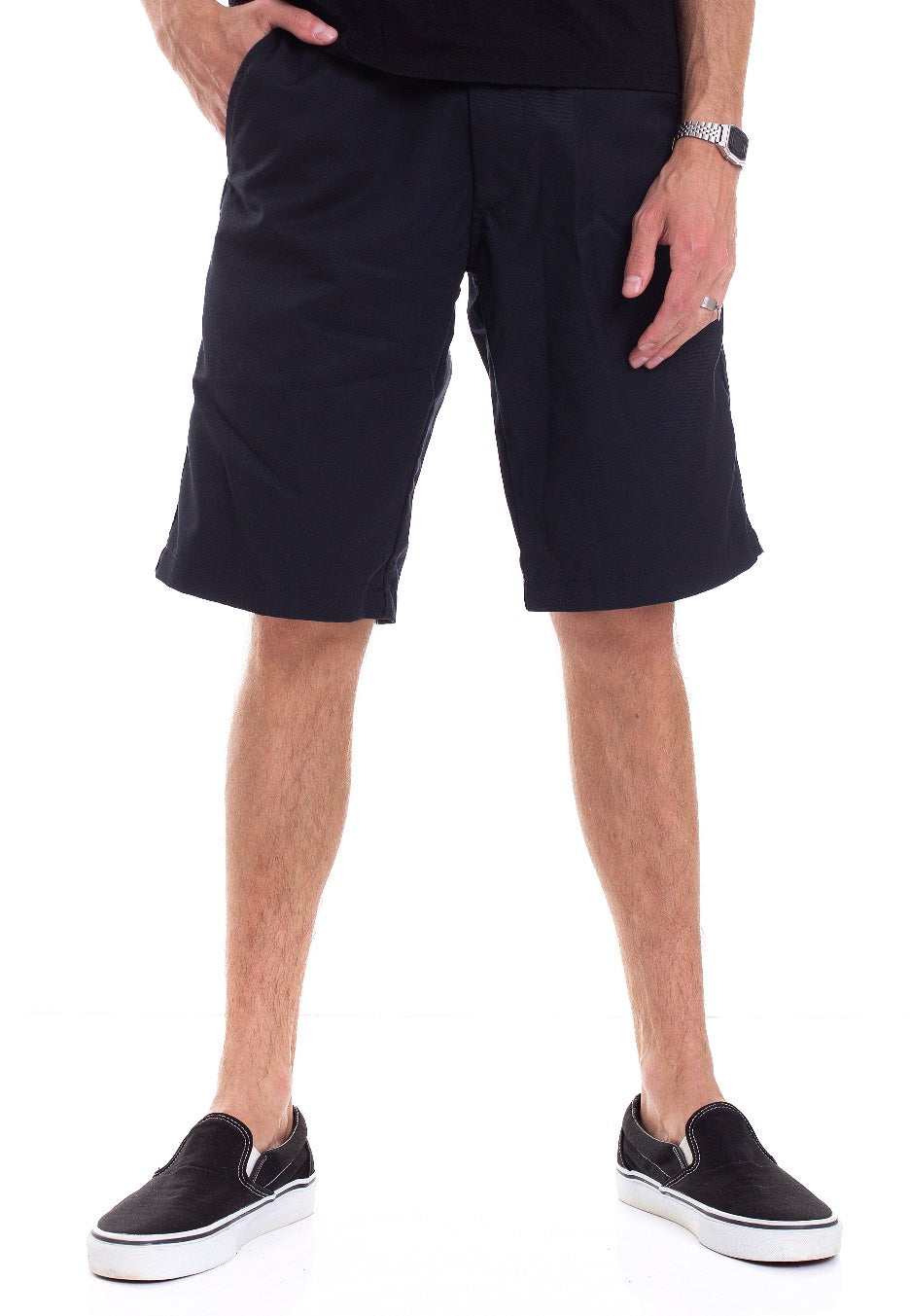 Carhartt WIP - Presenter Dunmore Black Rinsed - Shorts | Men-Image