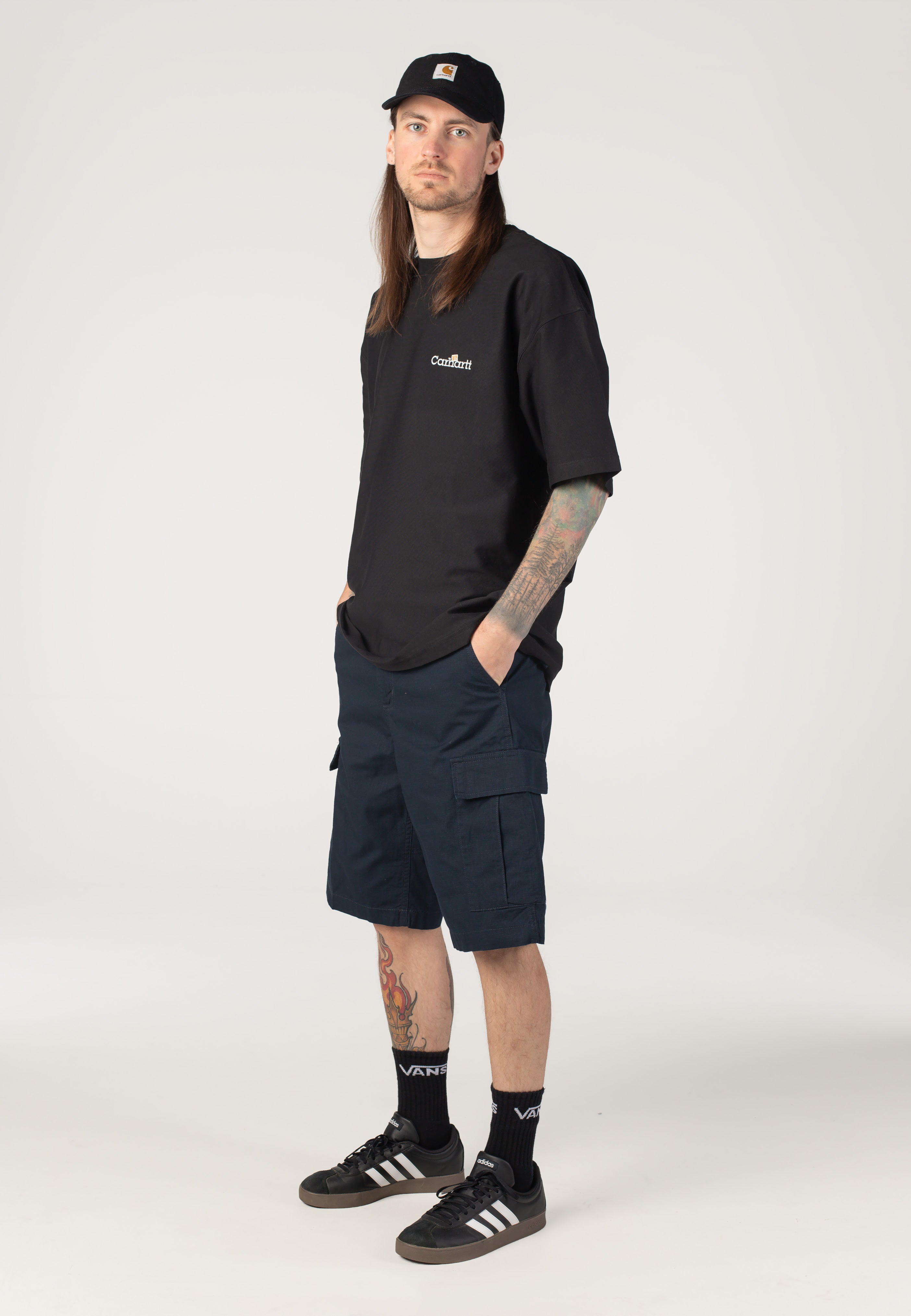 Carhartt WIP - Regular Cargo Rinsed Deep Night - Shorts | Men-Image