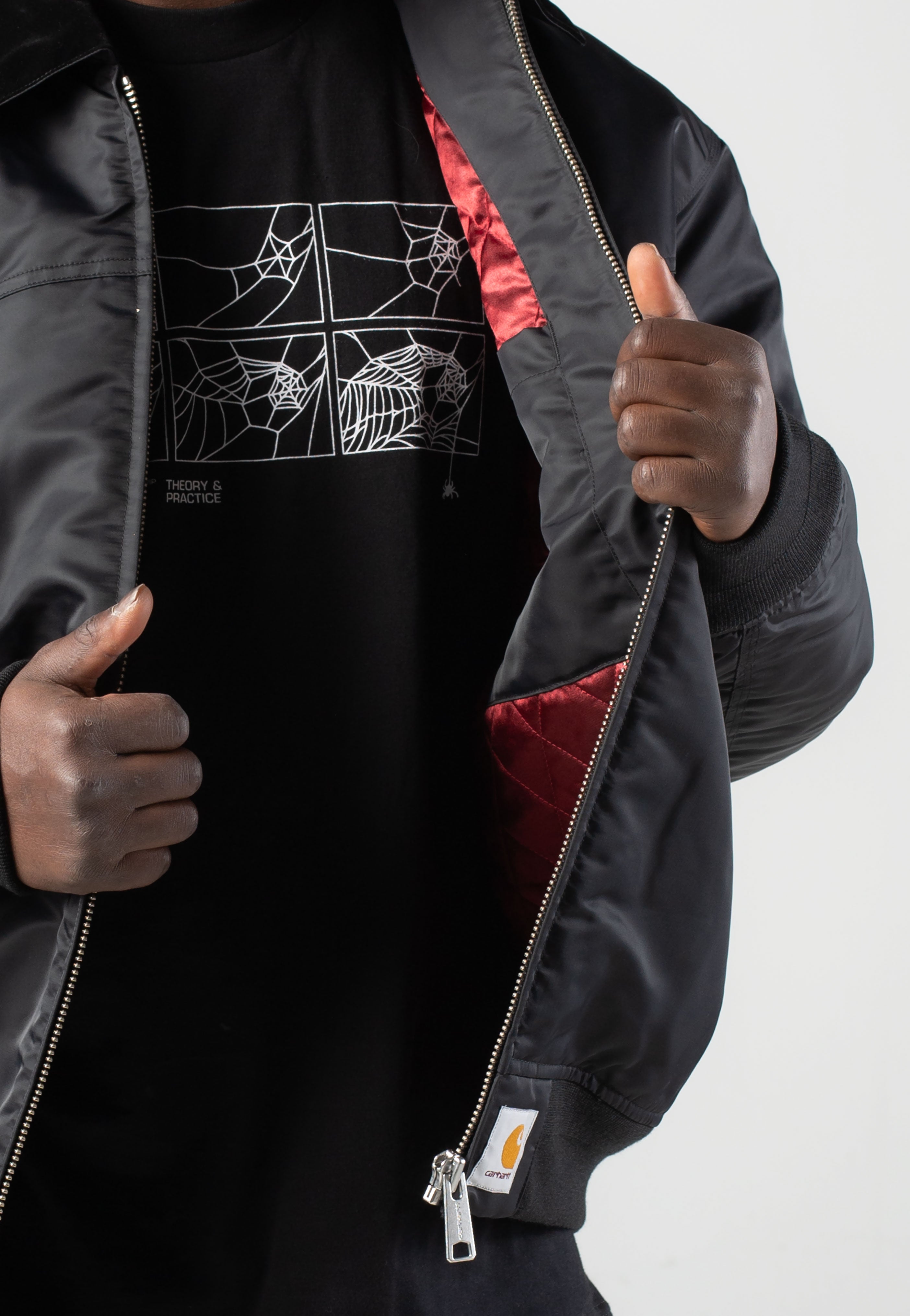 Carhartt WIP Santa Fe Alumni Black/Scarlet - Jacket | Impericon