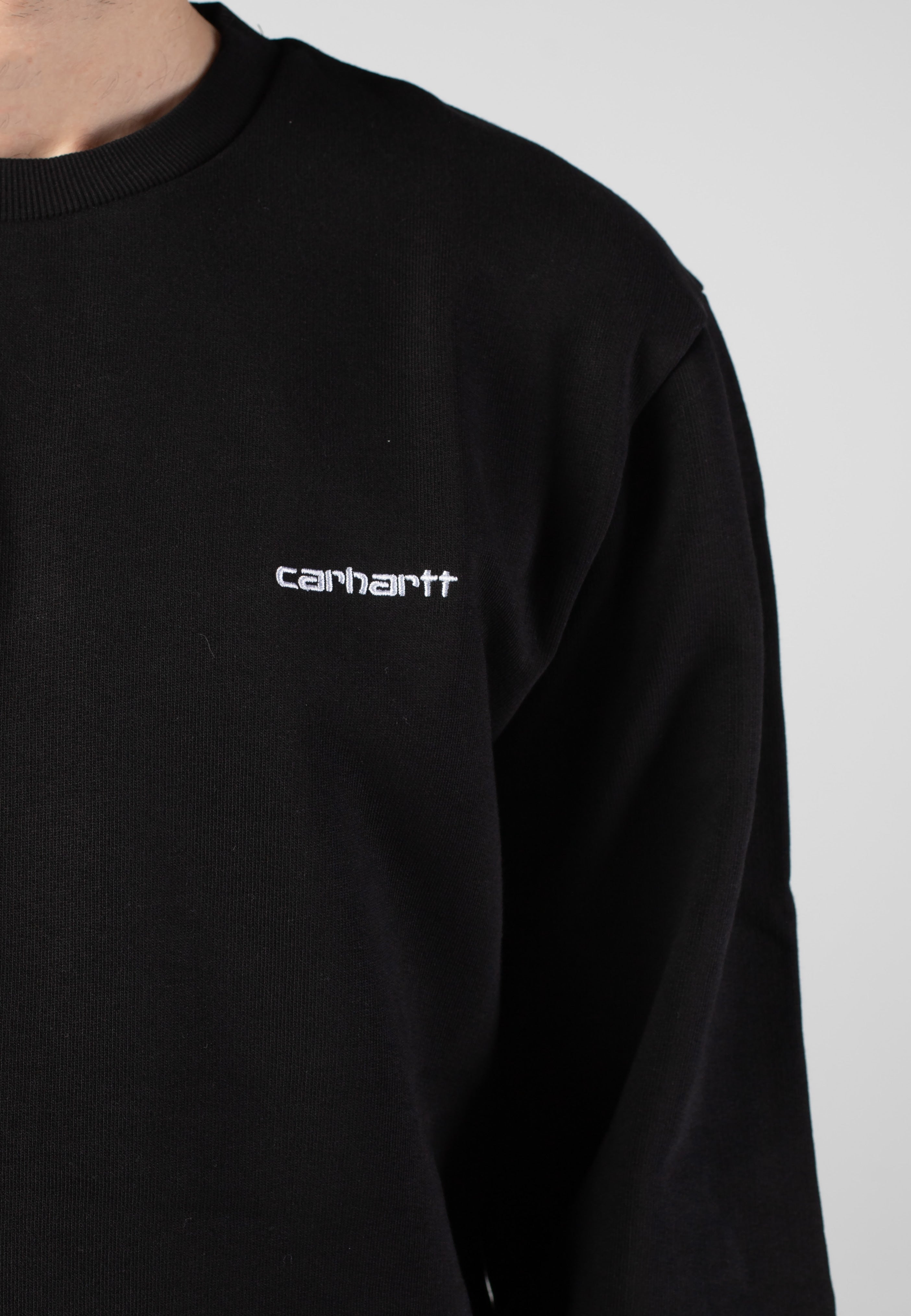 Carhartt WIP - Script Embroidery Black/White - Sweater | Men-Image