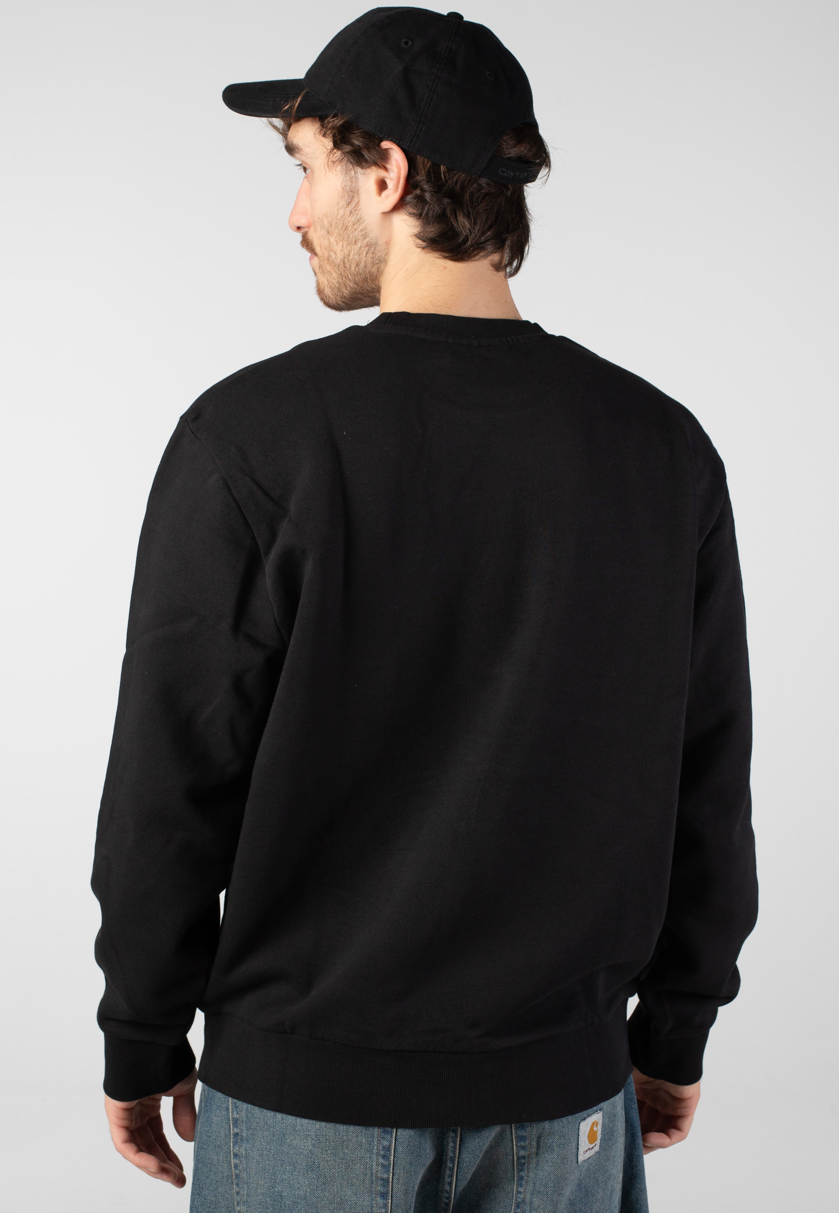Carhartt WIP - Script Embroidery Black/White - Sweater | Men-Image
