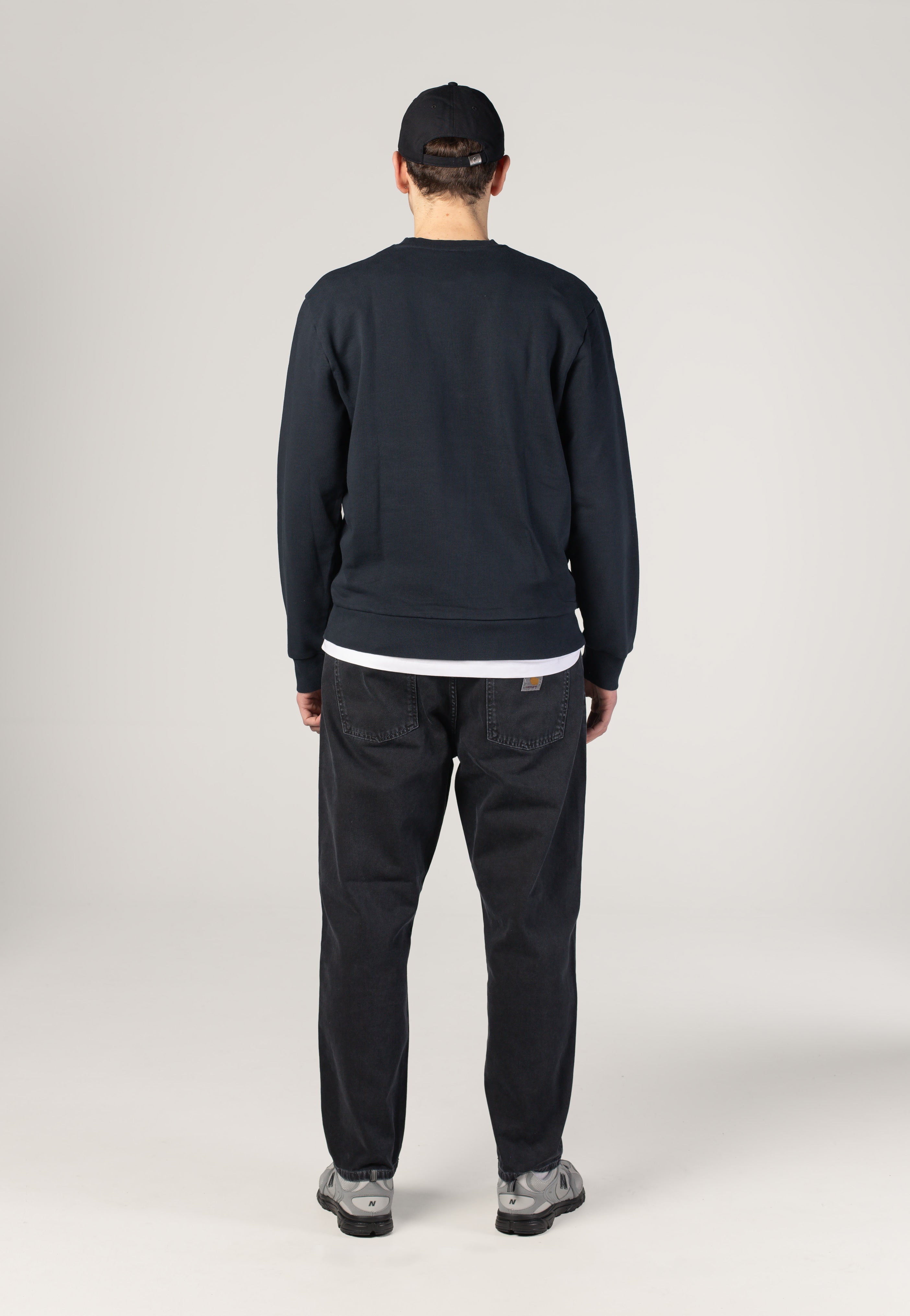 Carhartt WIP - Script Embroidery Deep Night/White - Sweater | Men-Image