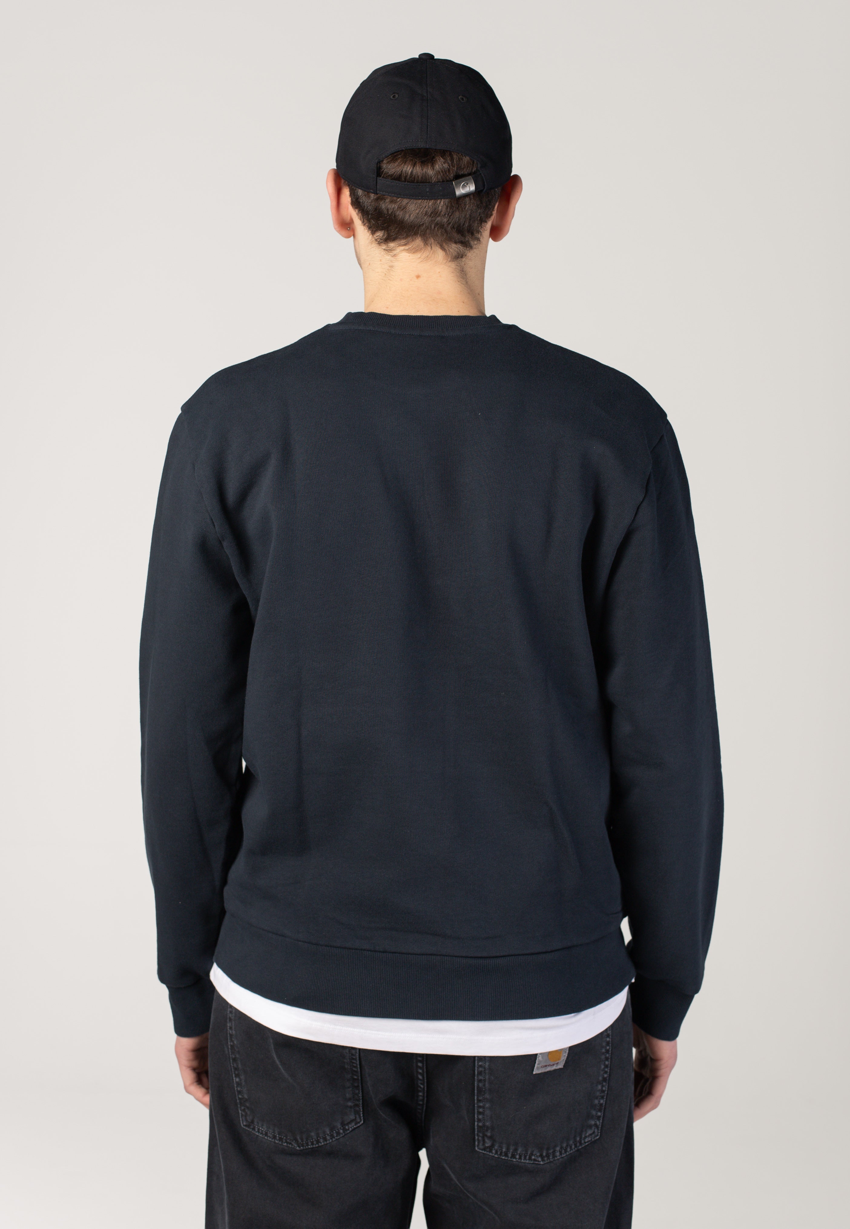 Carhartt WIP - Script Embroidery Deep Night/White - Sweater | Men-Image