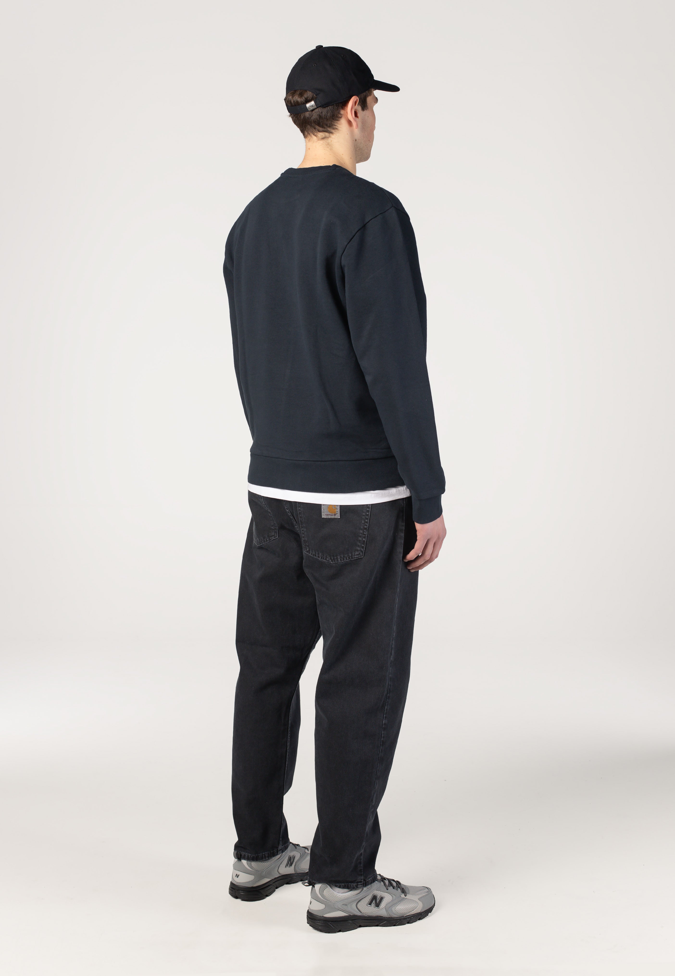 Carhartt WIP - Script Embroidery Deep Night/White - Sweater | Men-Image