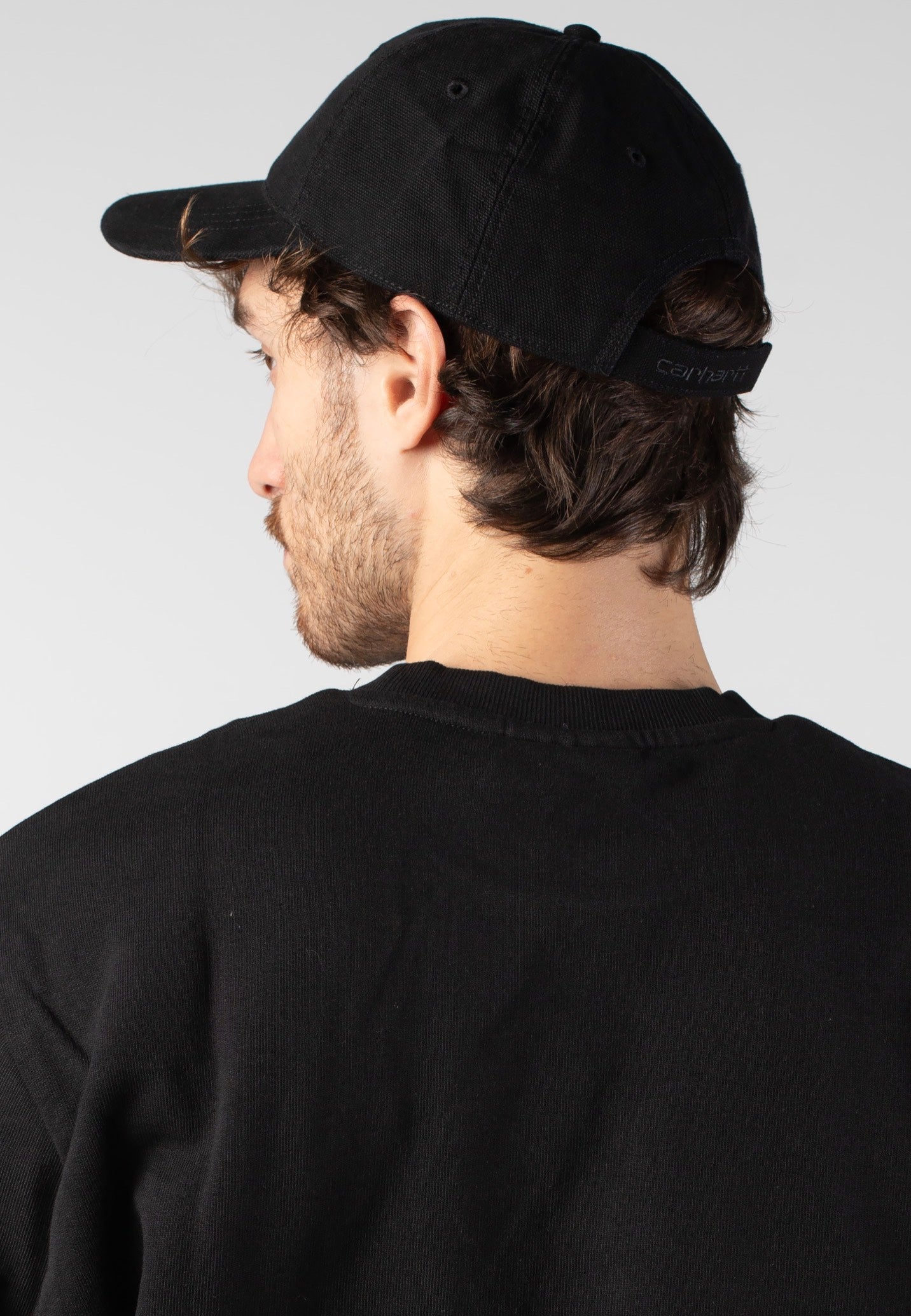 Carhartt WIP - Selby Canvas Stone Washed Black - Cap | Neutral-Image