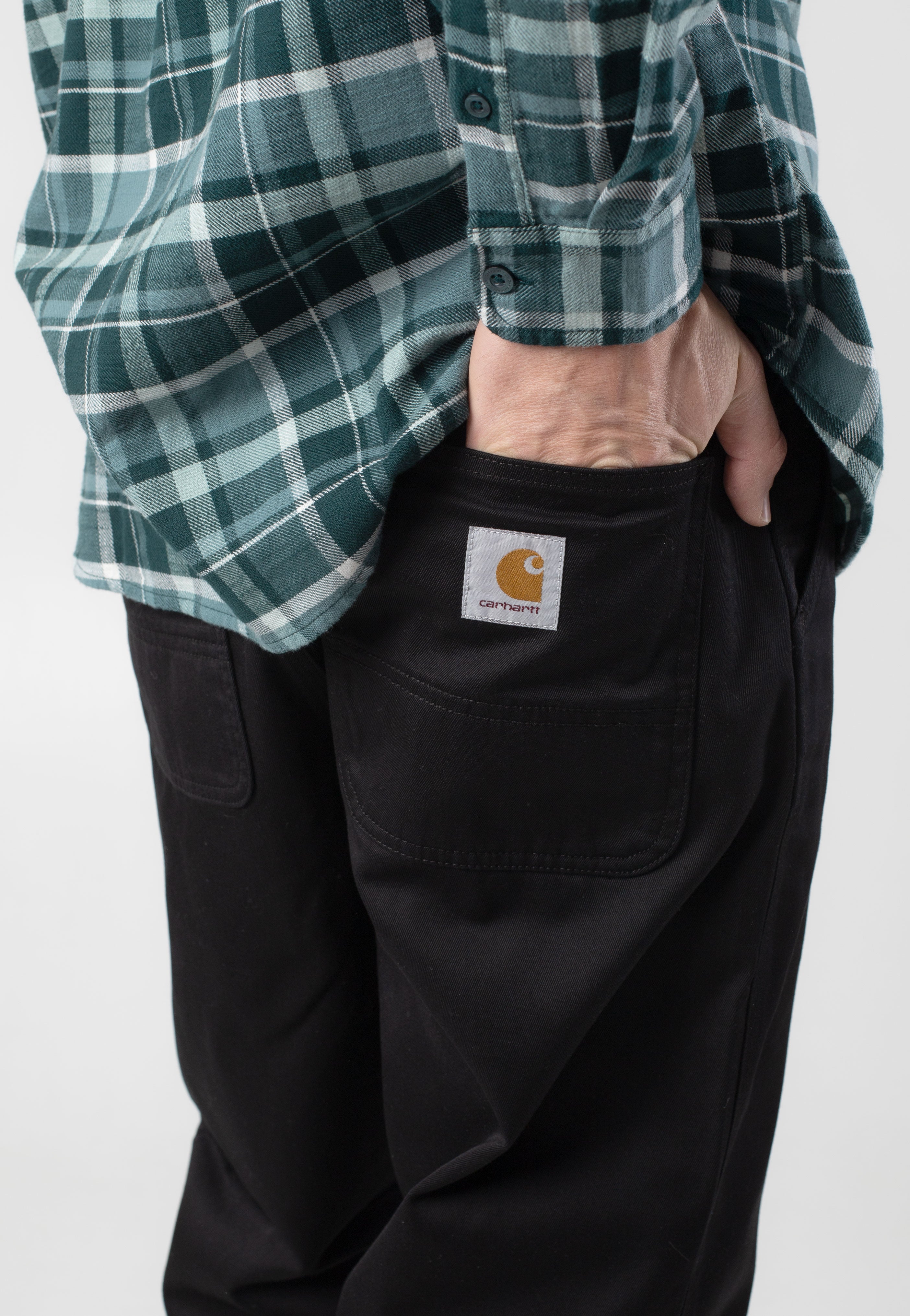Carhartt WIP - Simple Rinsed Black - Pants | Men-Image