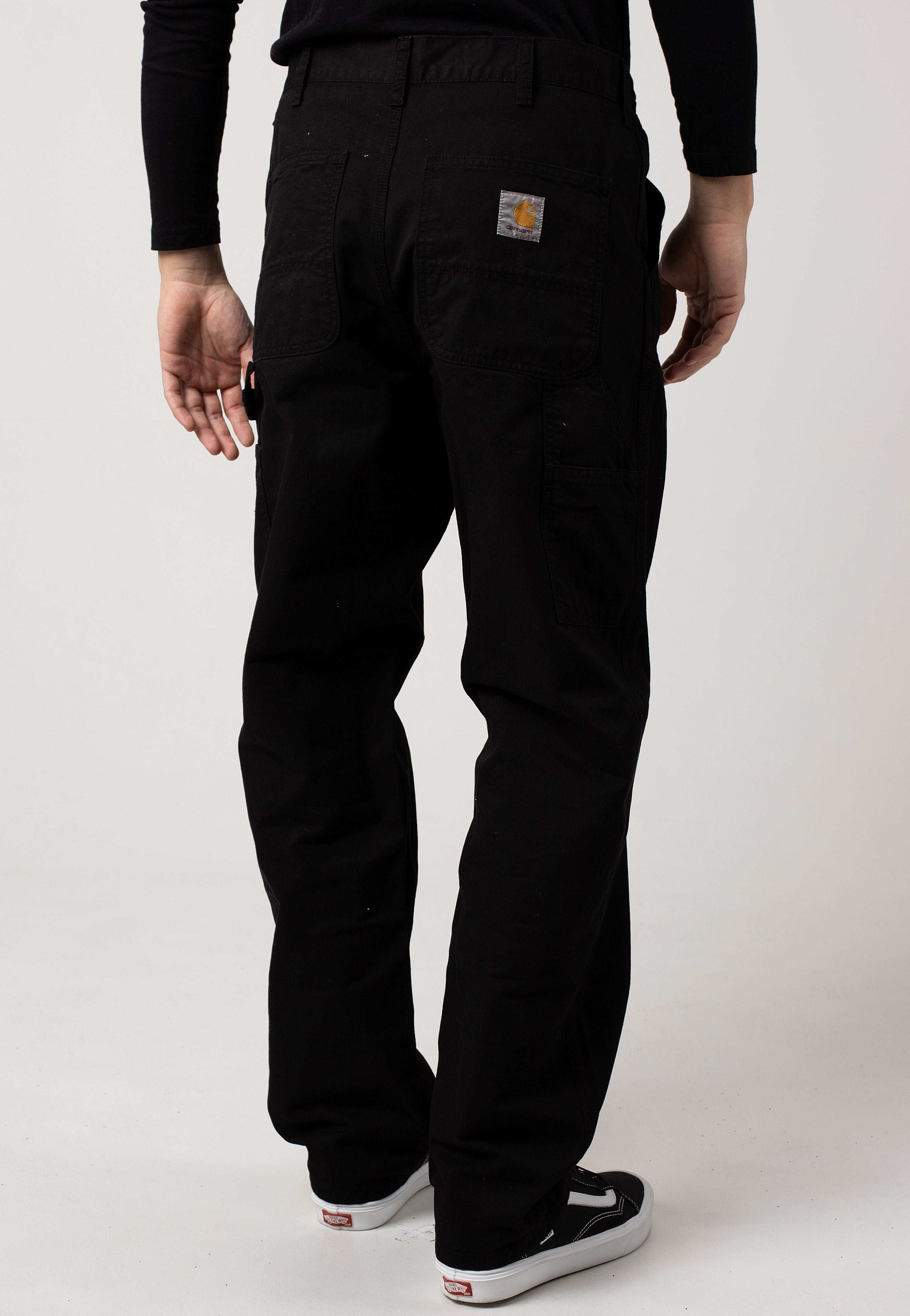 Carhartt WIP - Single Knee Garment Dyed Black - Pants | Men-Image