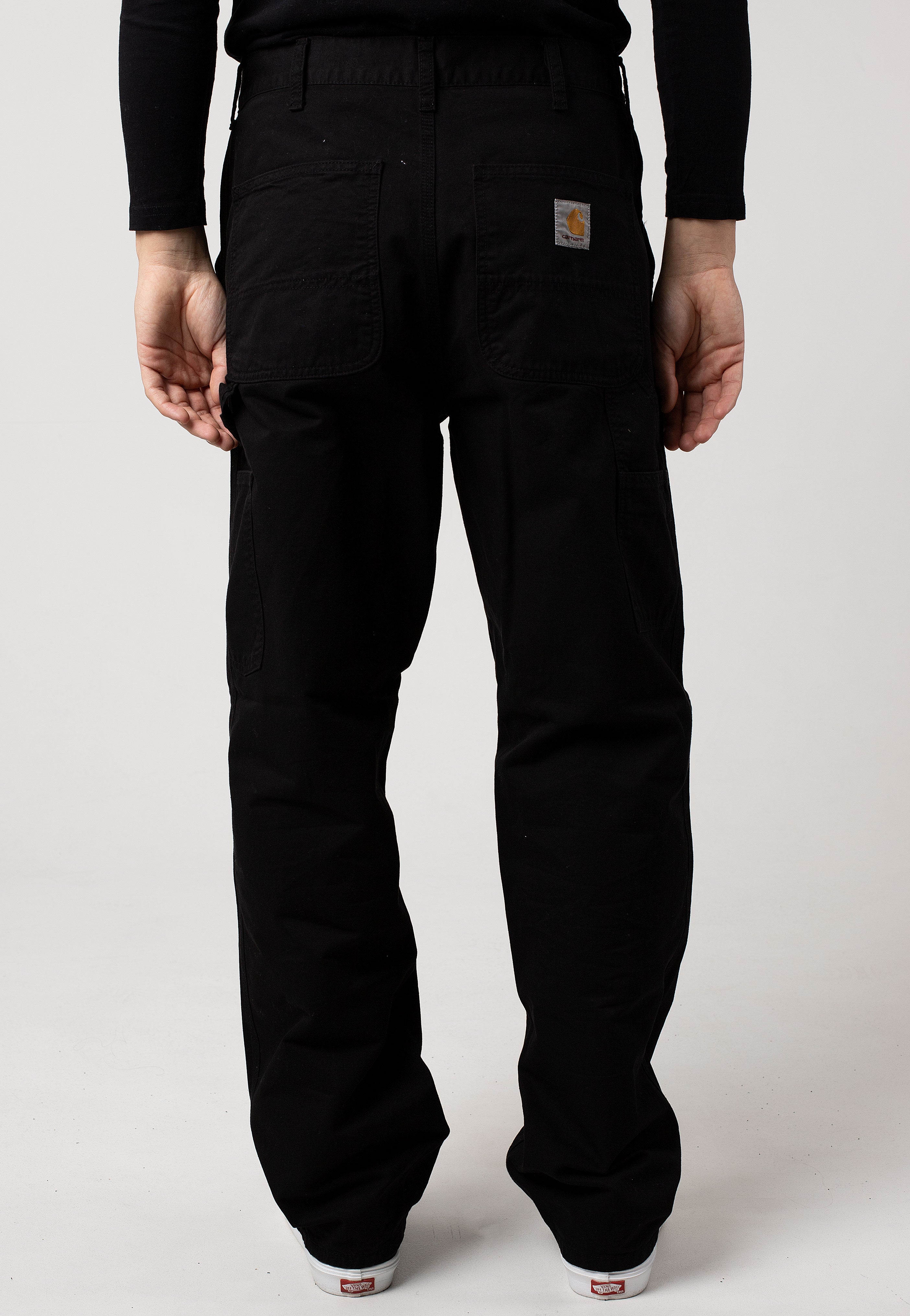 Carhartt WIP - Single Knee Garment Dyed Black - Pants | Men-Image