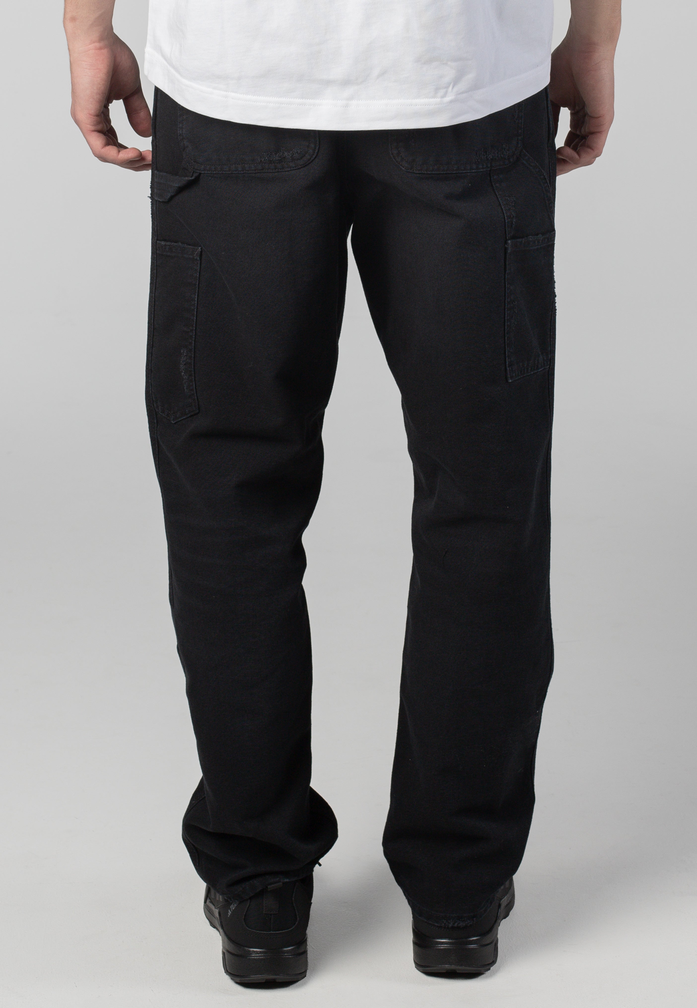 Carhartt WIP - Single Knee Grind Wash Black - Pants | Men-Image