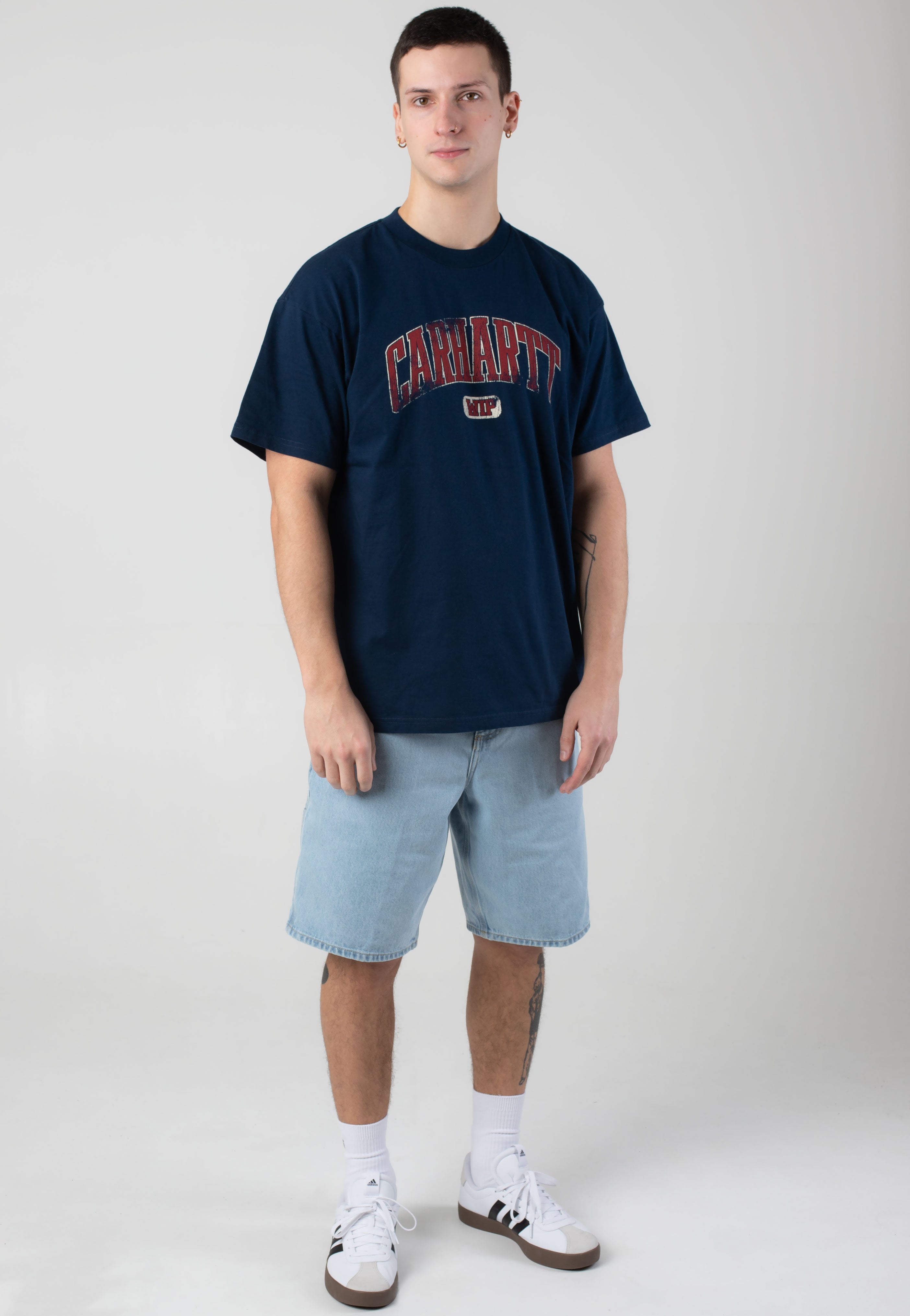Carhartt WIP - Single Knee Heavy Stone Bleached Blue - Shorts | Men-Image