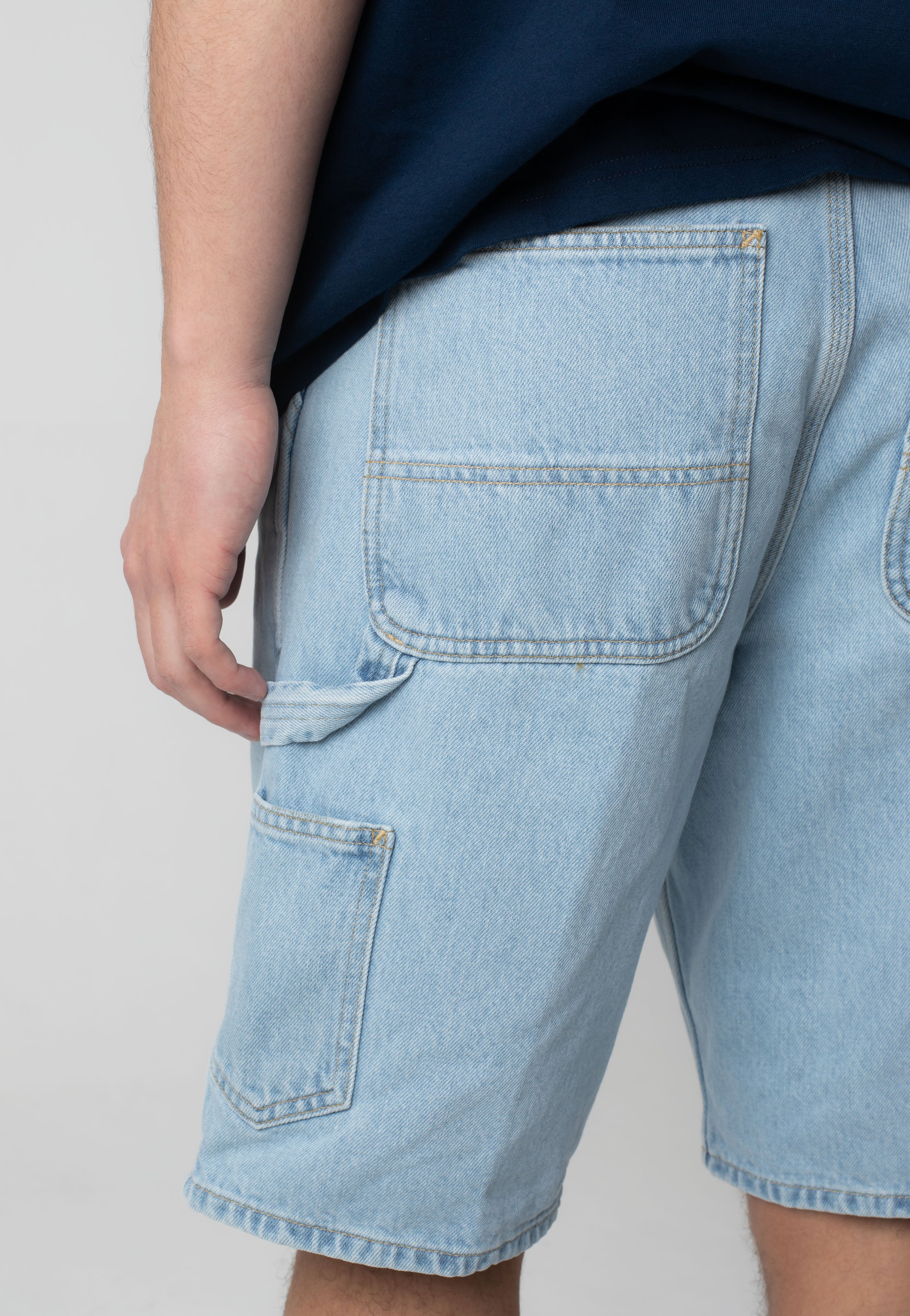 Carhartt WIP - Single Knee Heavy Stone Bleached Blue - Shorts | Men-Image
