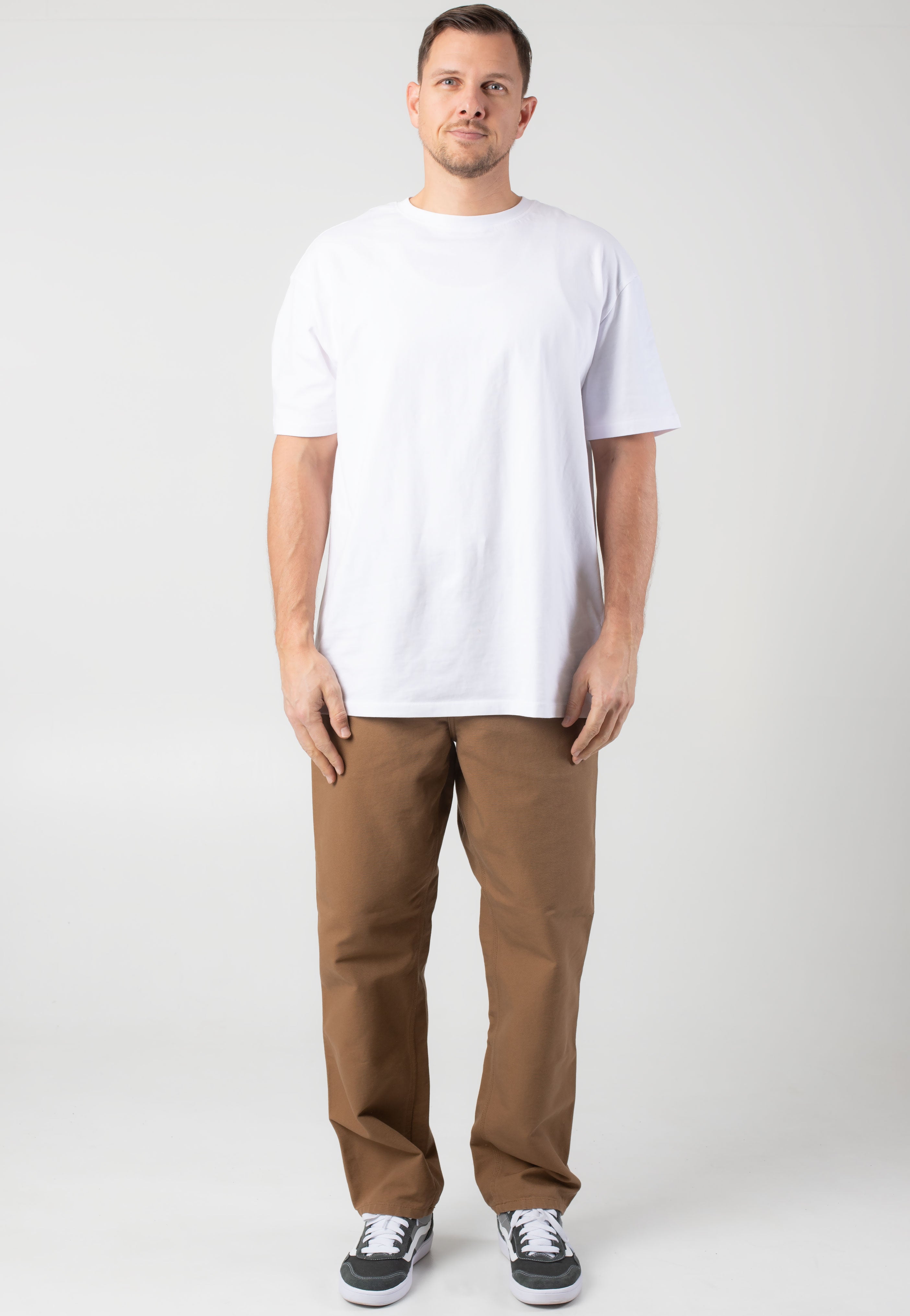 Carhartt WIP - Single Knee Rinsed Hamilton Brown - Pants | Men-Image