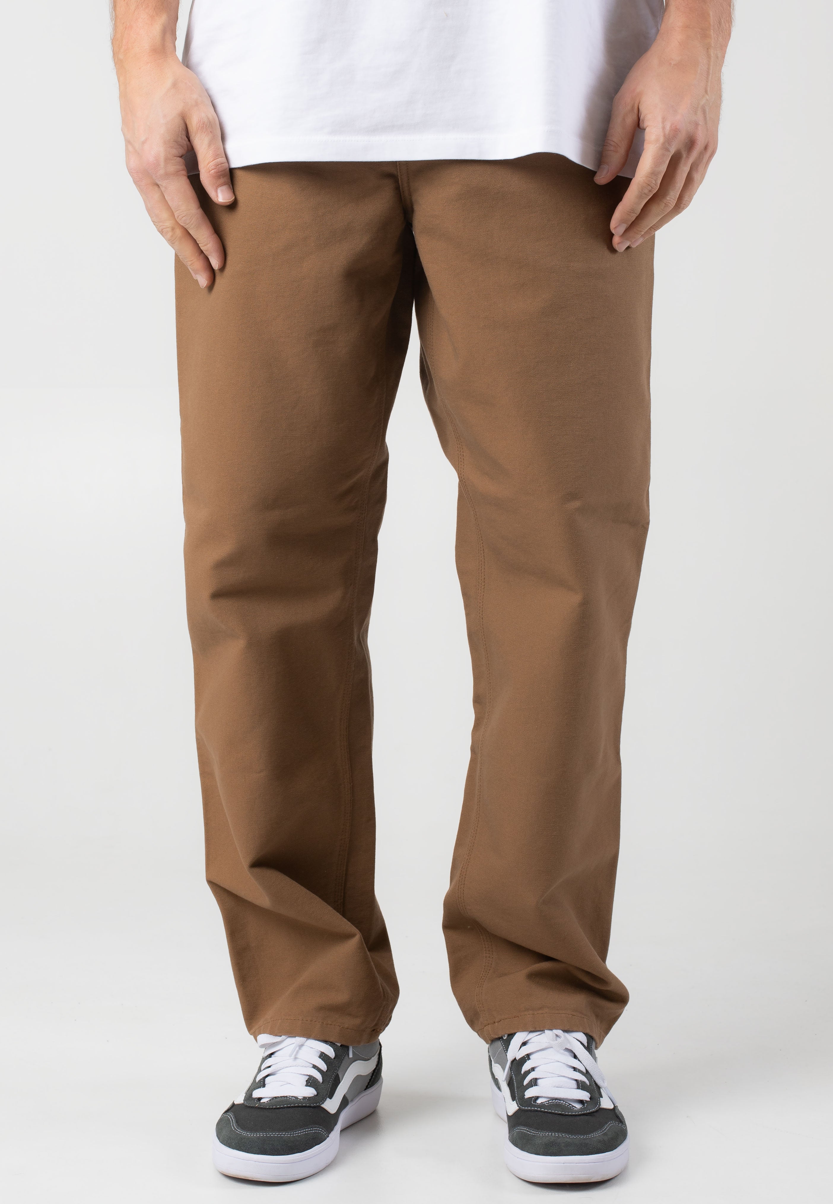 Carhartt WIP - Single Knee Rinsed Hamilton Brown - Pants | Men-Image