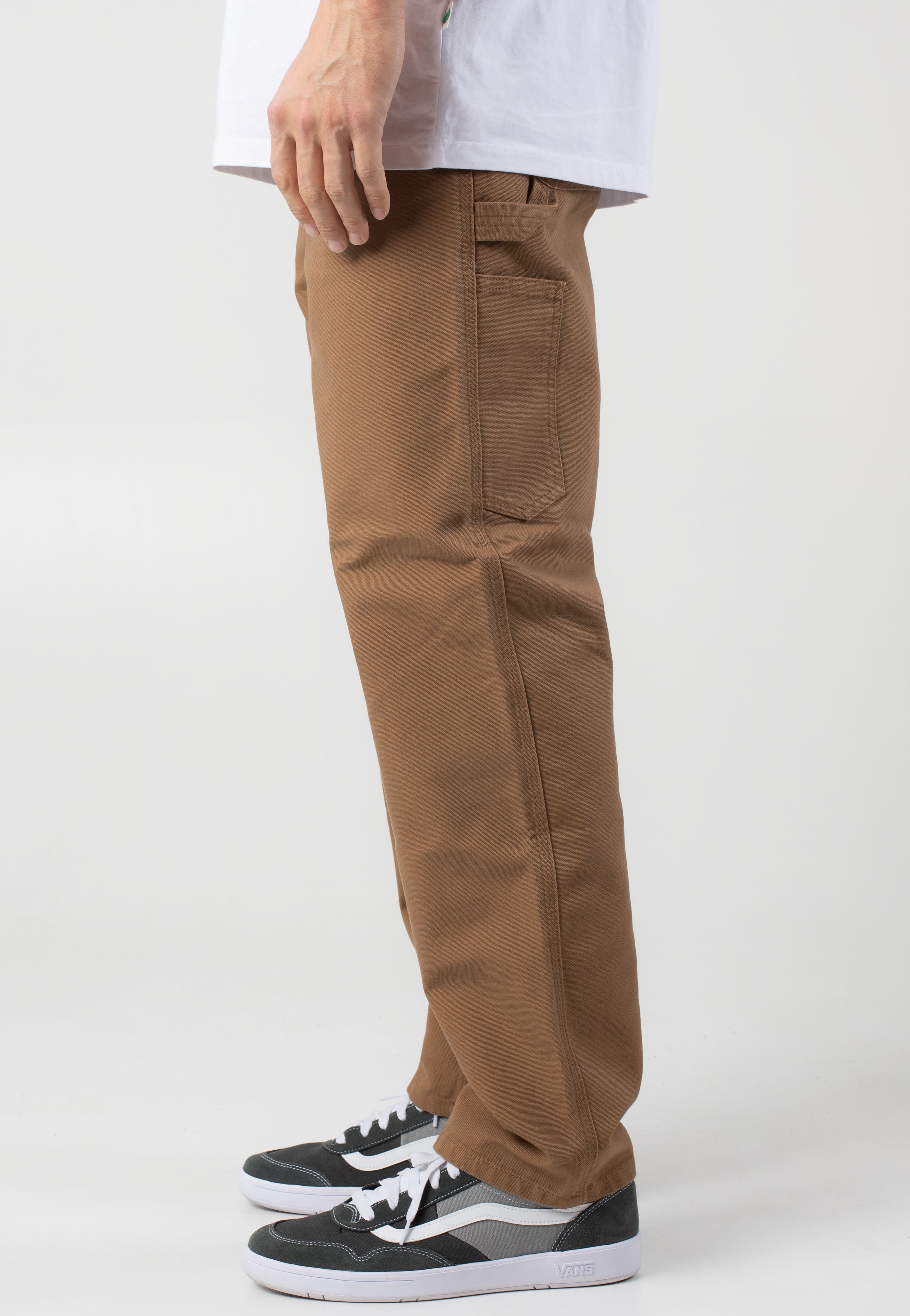 Carhartt WIP - Single Knee Rinsed Hamilton Brown - Pants | Men-Image