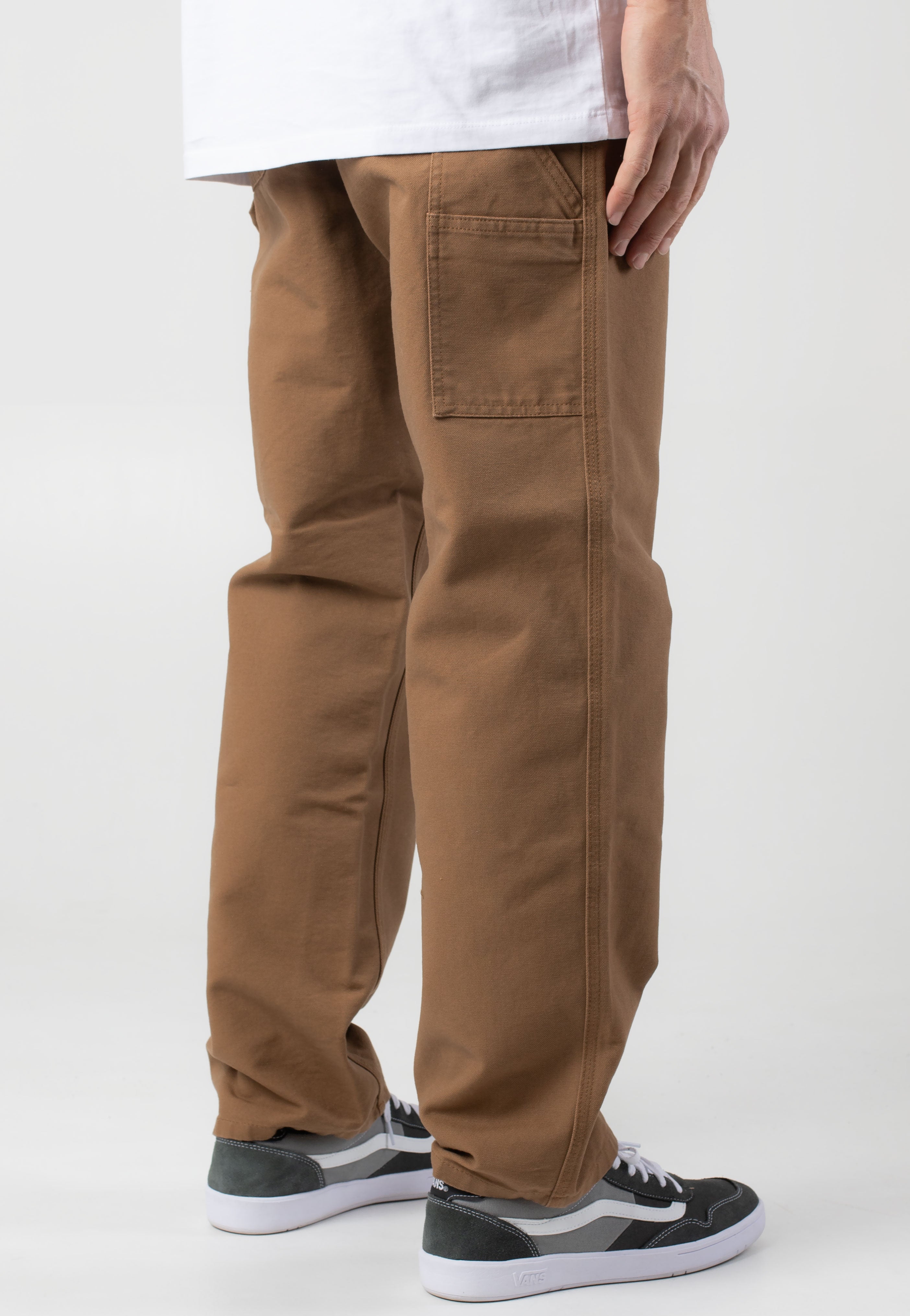 Carhartt WIP - Single Knee Rinsed Hamilton Brown - Pants | Men-Image