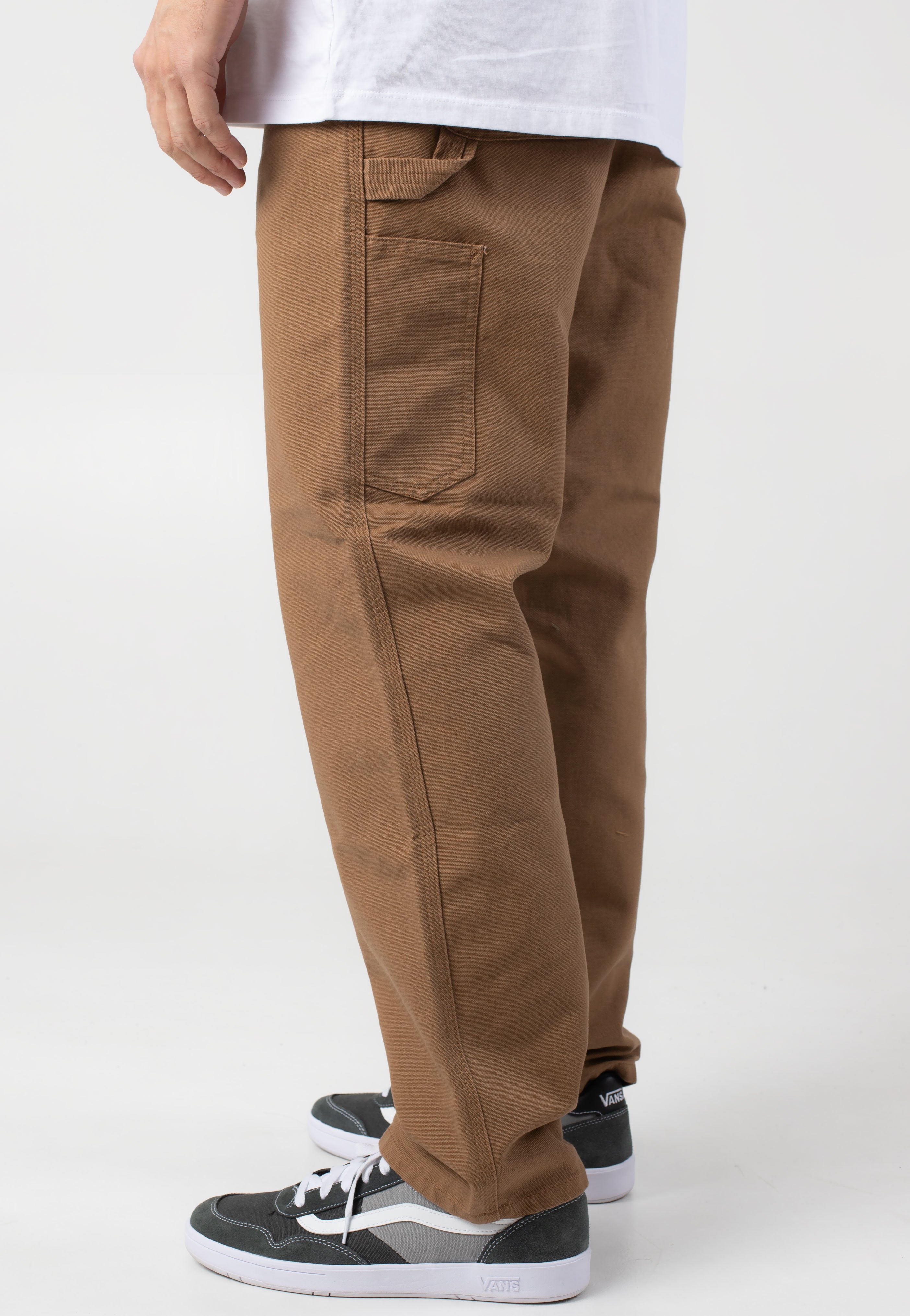 Carhartt WIP - Single Knee Rinsed Hamilton Brown - Pants | Men-Image