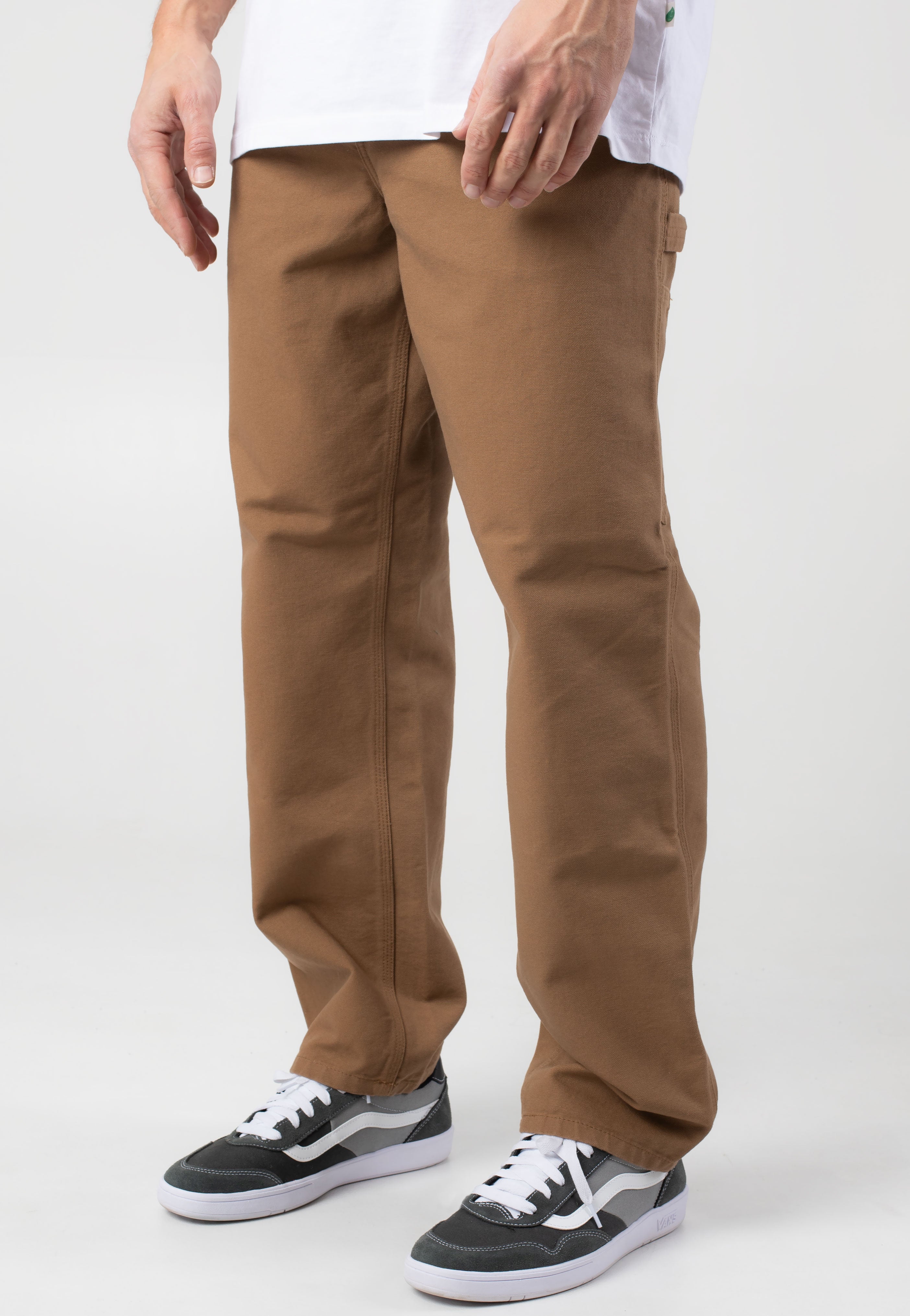 Carhartt WIP - Single Knee Rinsed Hamilton Brown - Pants | Men-Image
