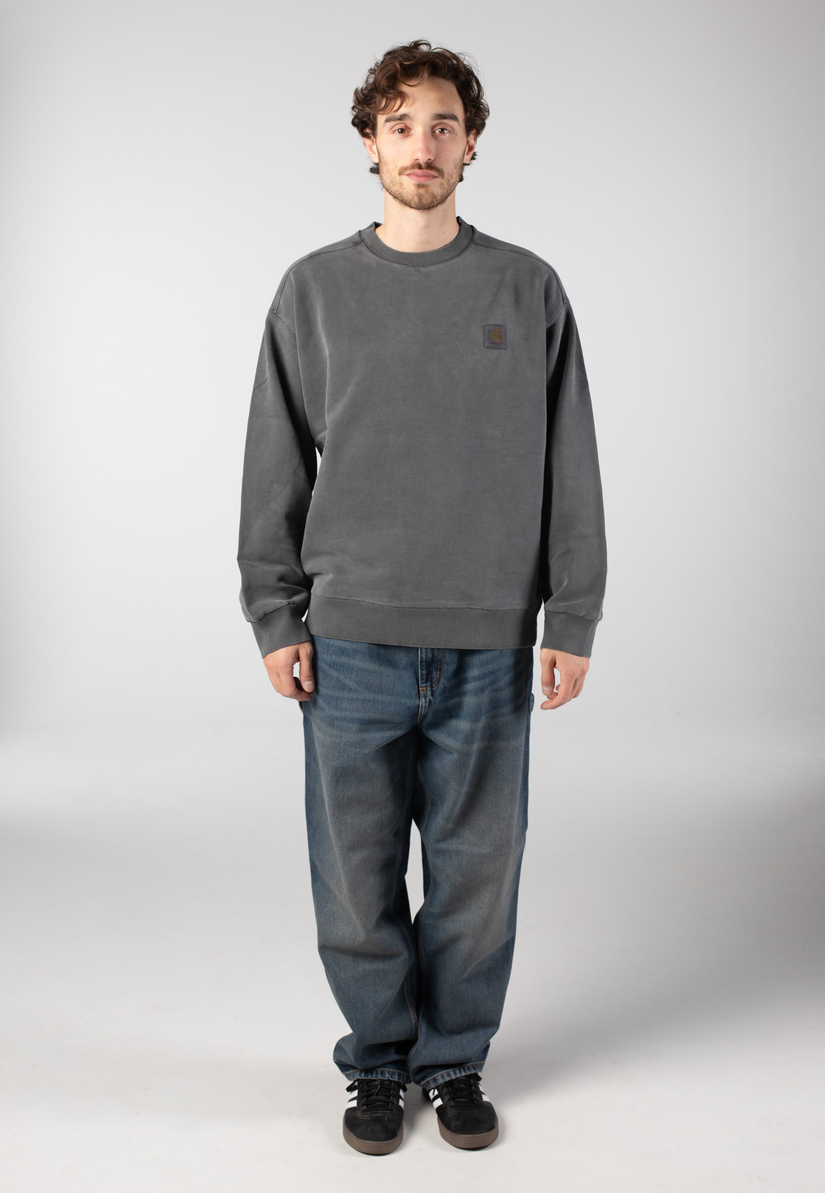 Carhartt WIP - Single Knee Worn Used Wash Blue - Pants | Men-Image