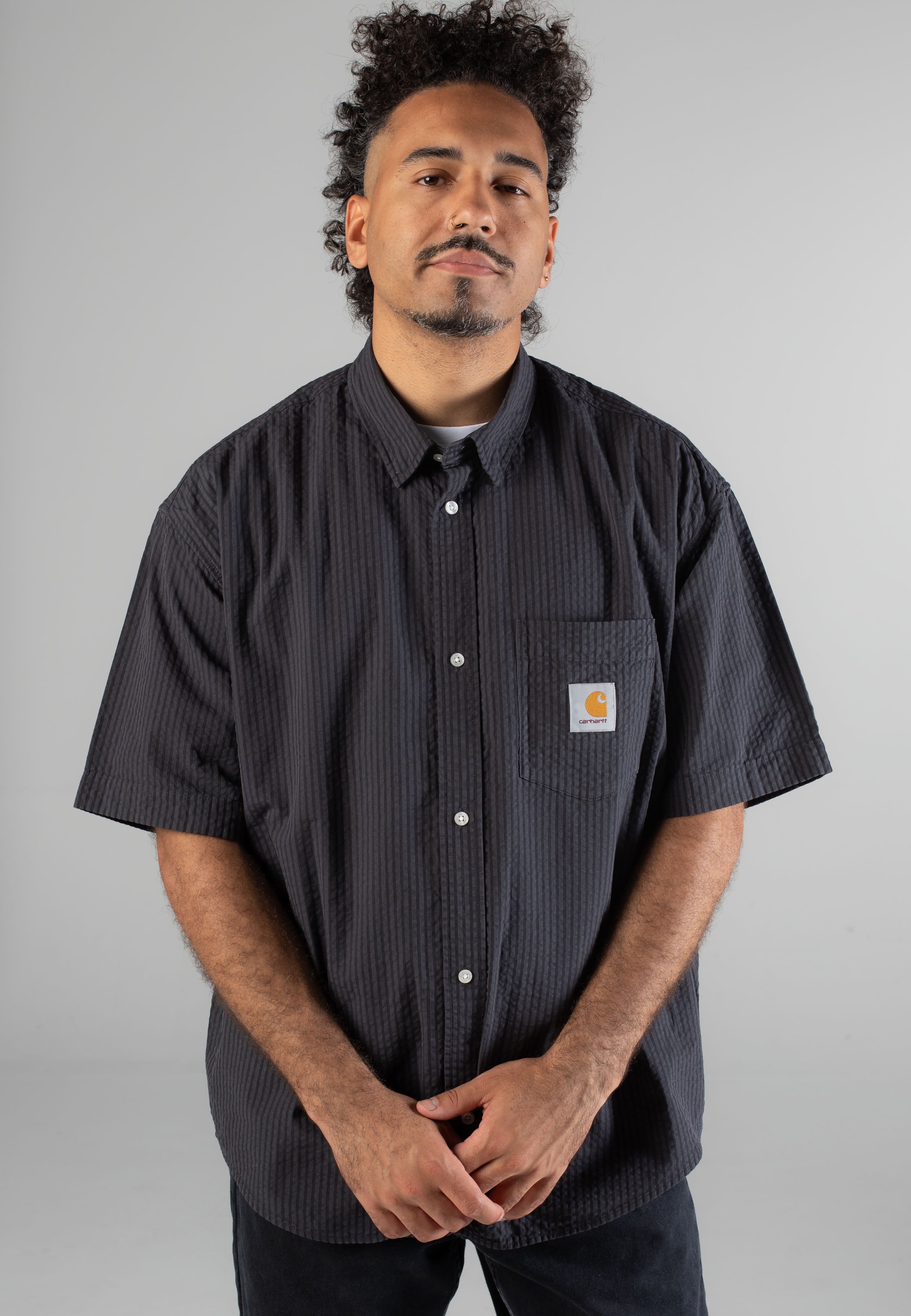 Carhartt WIP - Toland Toland Stripe/Black - Shirt | Men-Image