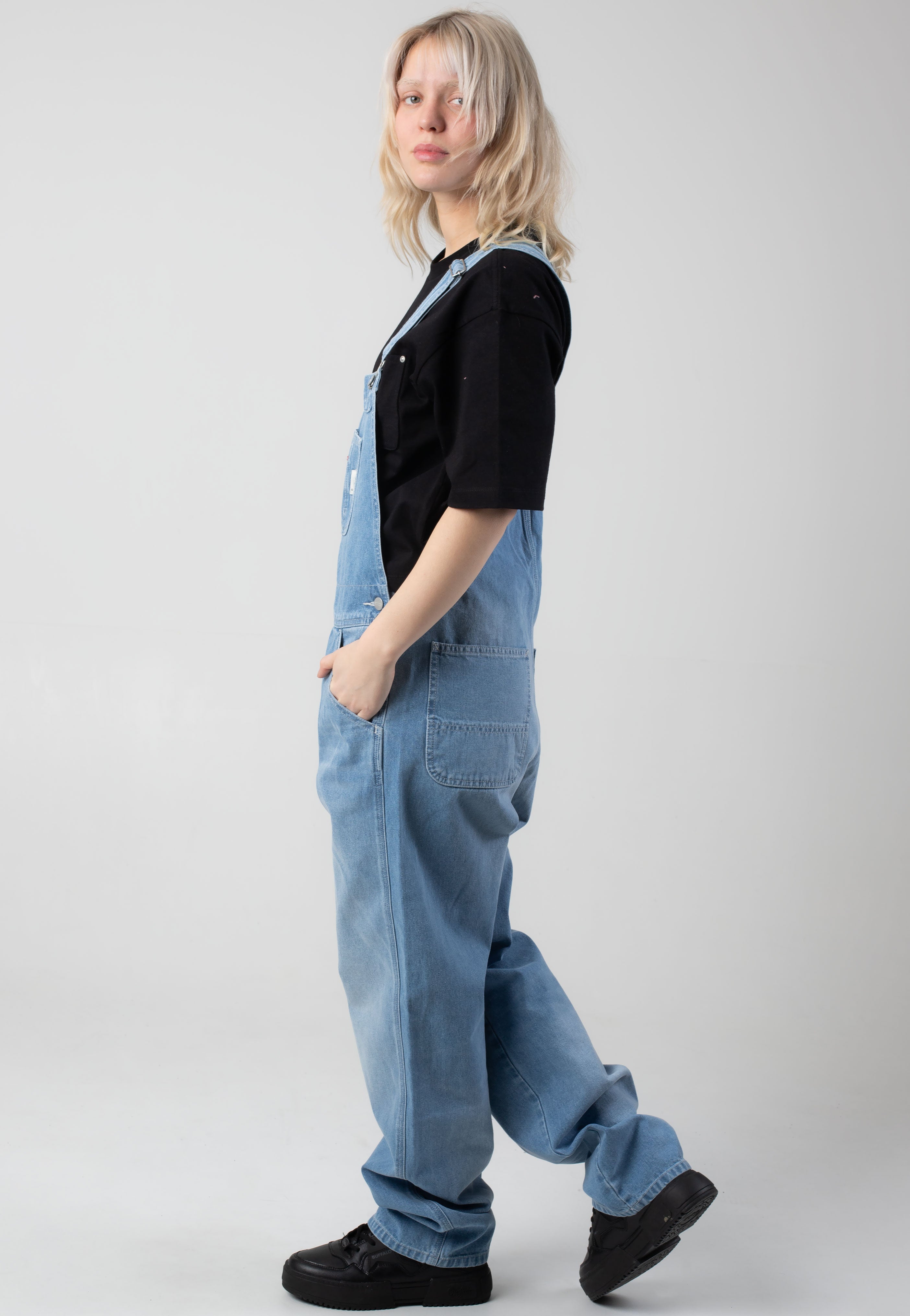 Carhartt WIP - W' Bib Overall Straight Light True Washed Blue - Dungarees | Women-Image