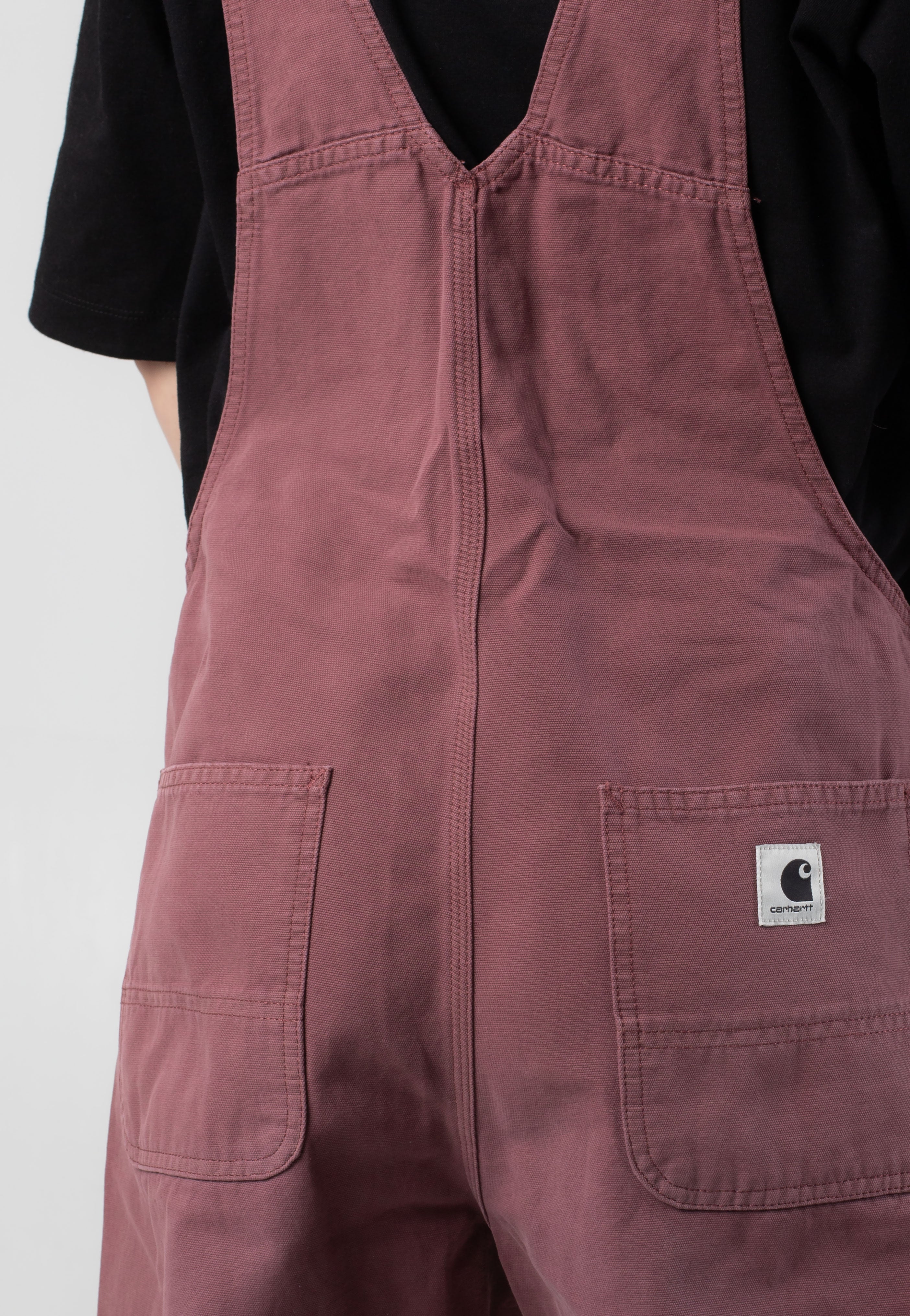 Carhartt WIP - W' Bib Overall Straight Stone Canvas Dusky Pink - Dungarees | Women-Image