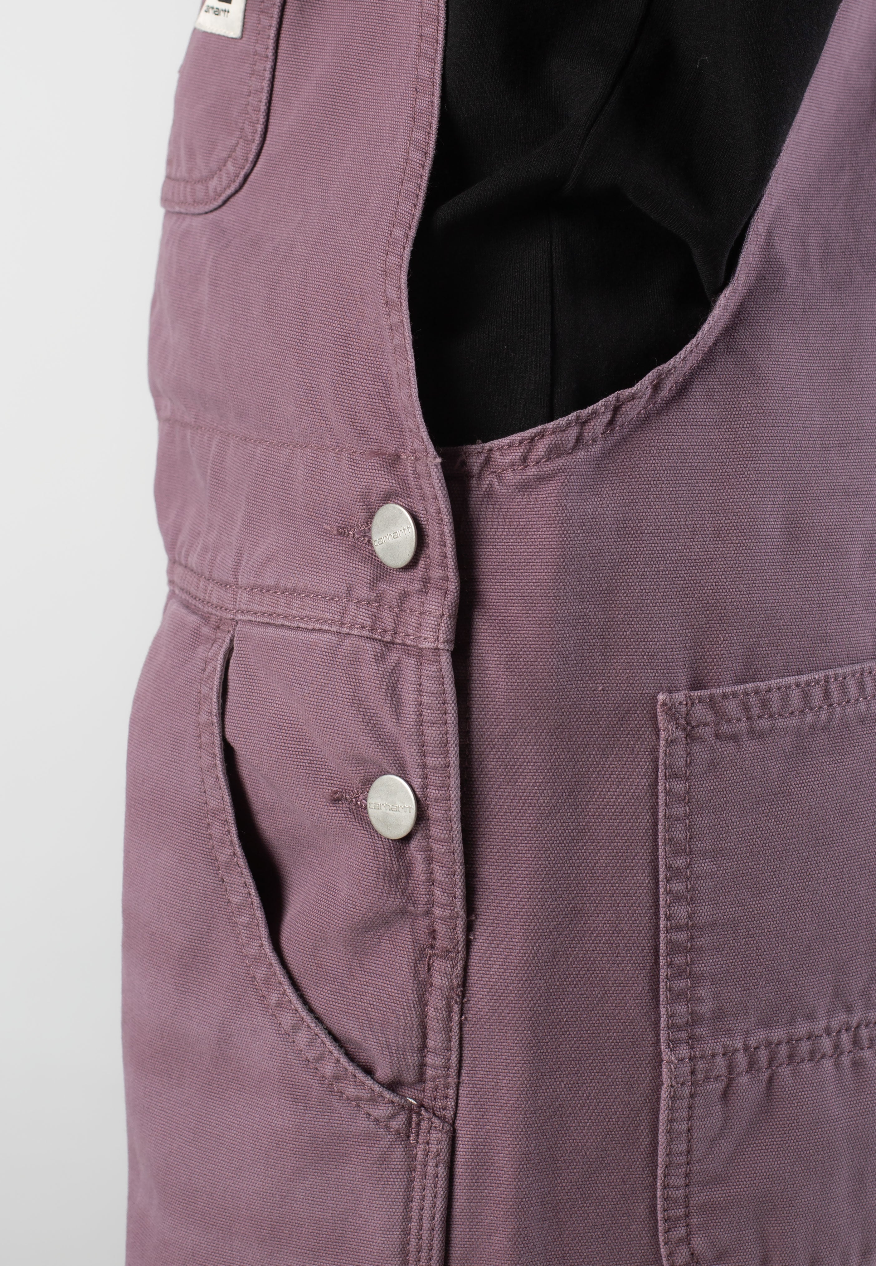 Carhartt WIP - W' Bib Overall Straight Stone Canvas Phlox - Pants | Women-Image