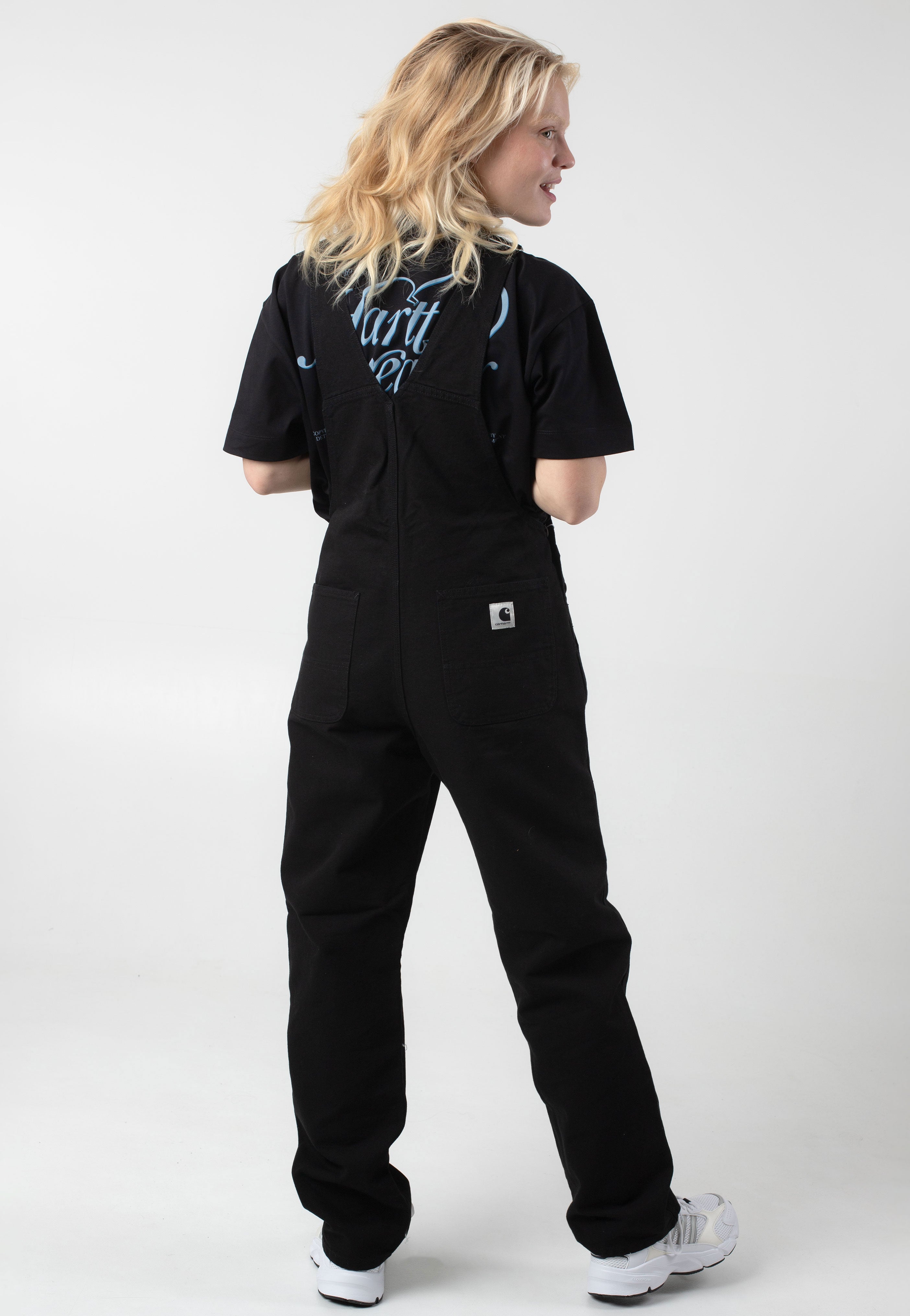 Carhartt WIP - W' Bib Straight Rinsed Black - Dungarees | Women-Image