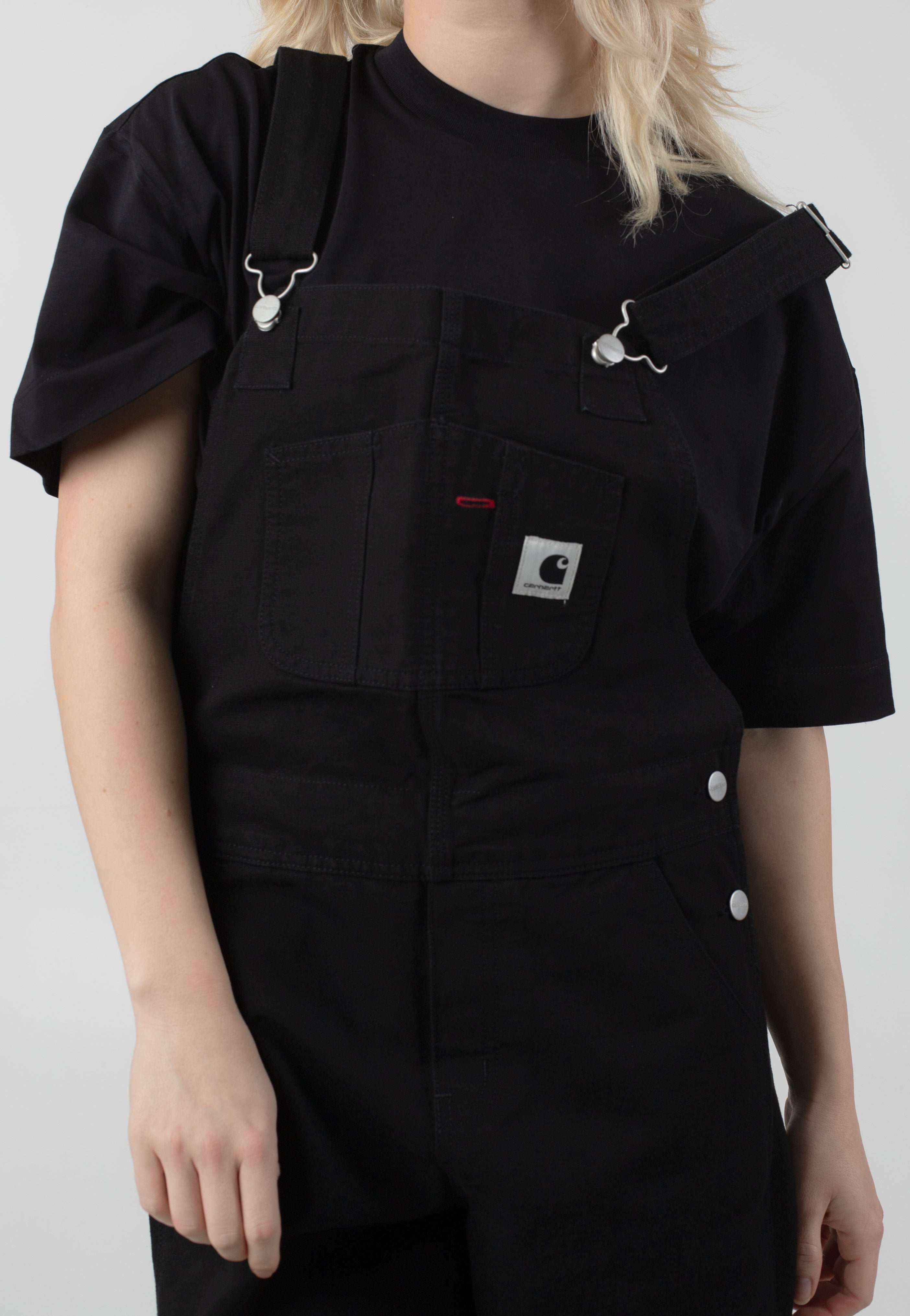 Carhartt WIP - W' Bib Straight Rinsed Black - Dungarees | Women-Image