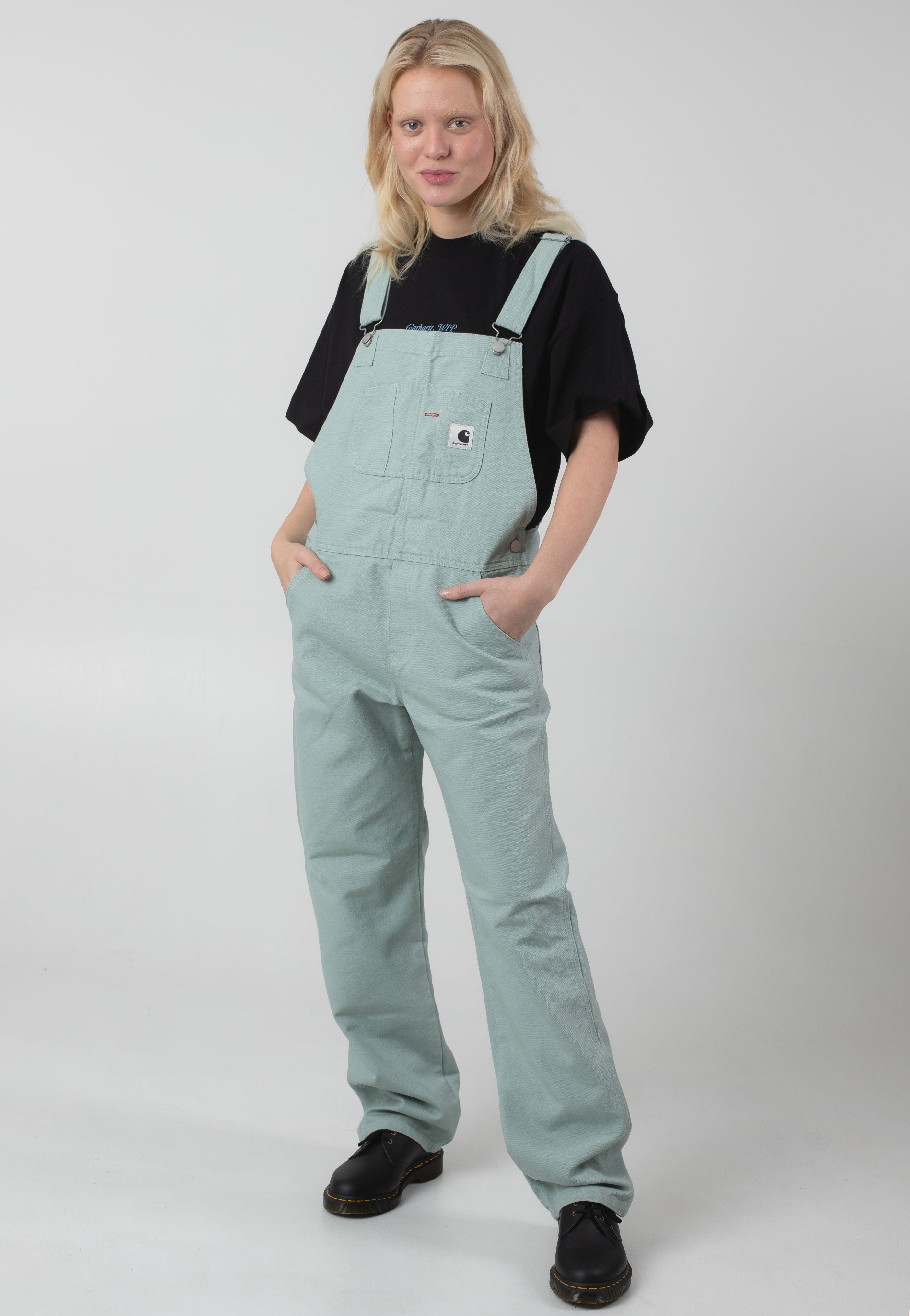 Carhartt WIP - W' Bib Straight Rinsed Frosted Green - Dungarees | Women-Image