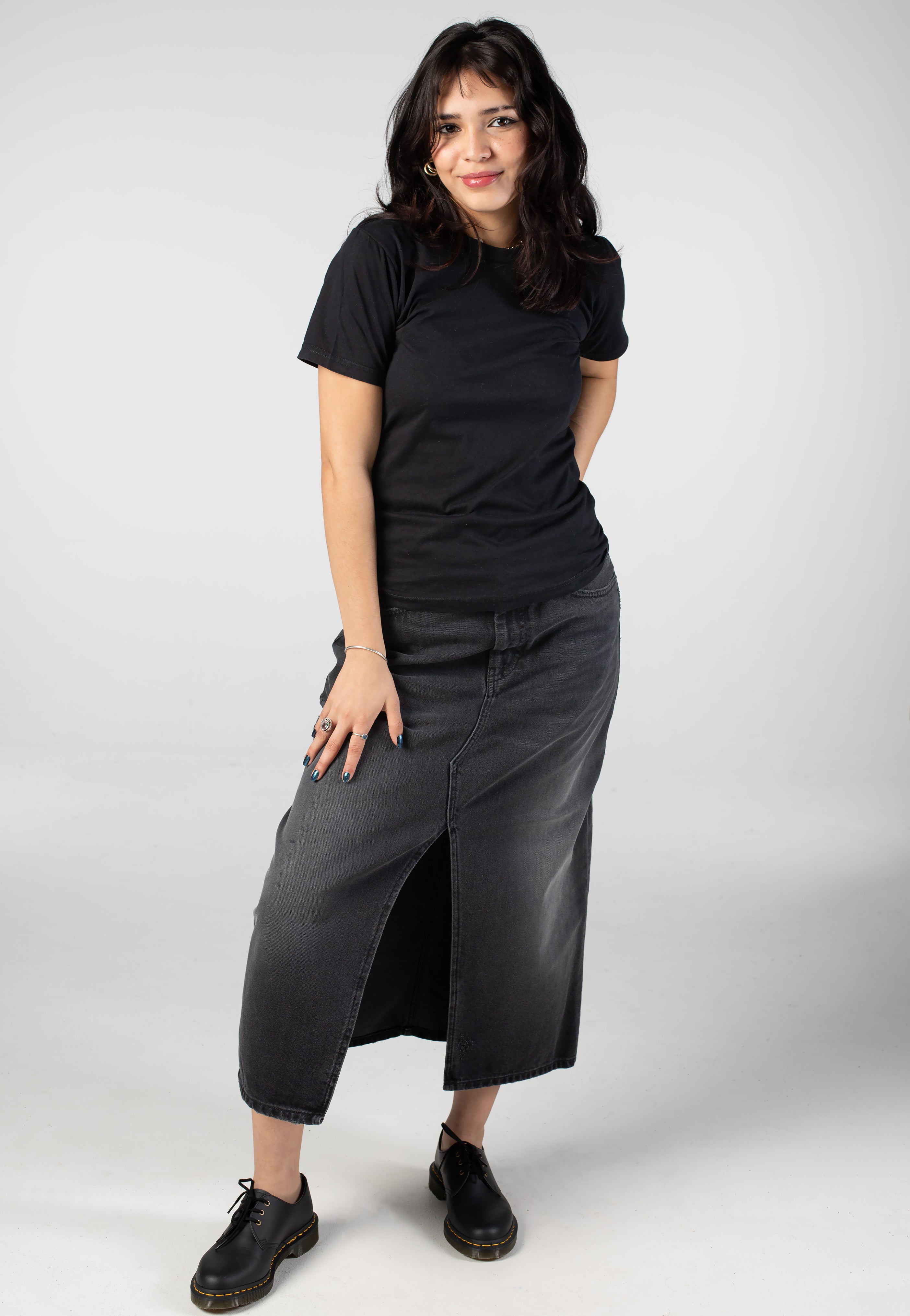 W' Brandon Grind Wash Black - Skirt
