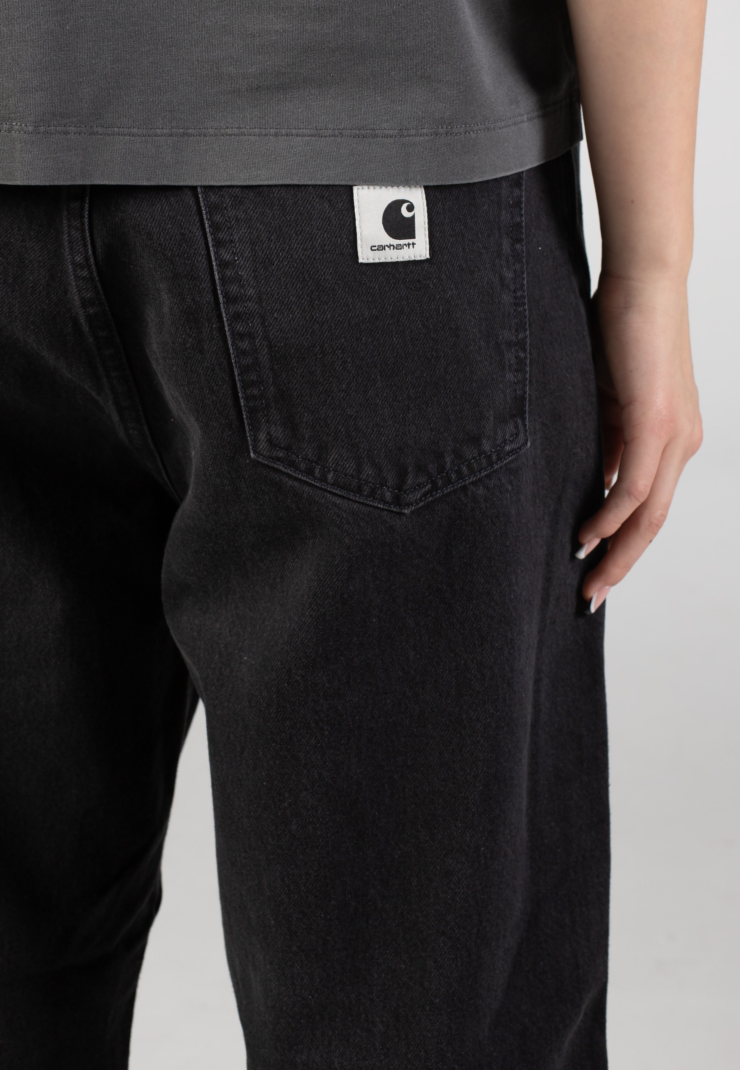 Carhartt WIP - W' Brandon Stone Washed Black - Pants | Women-Image