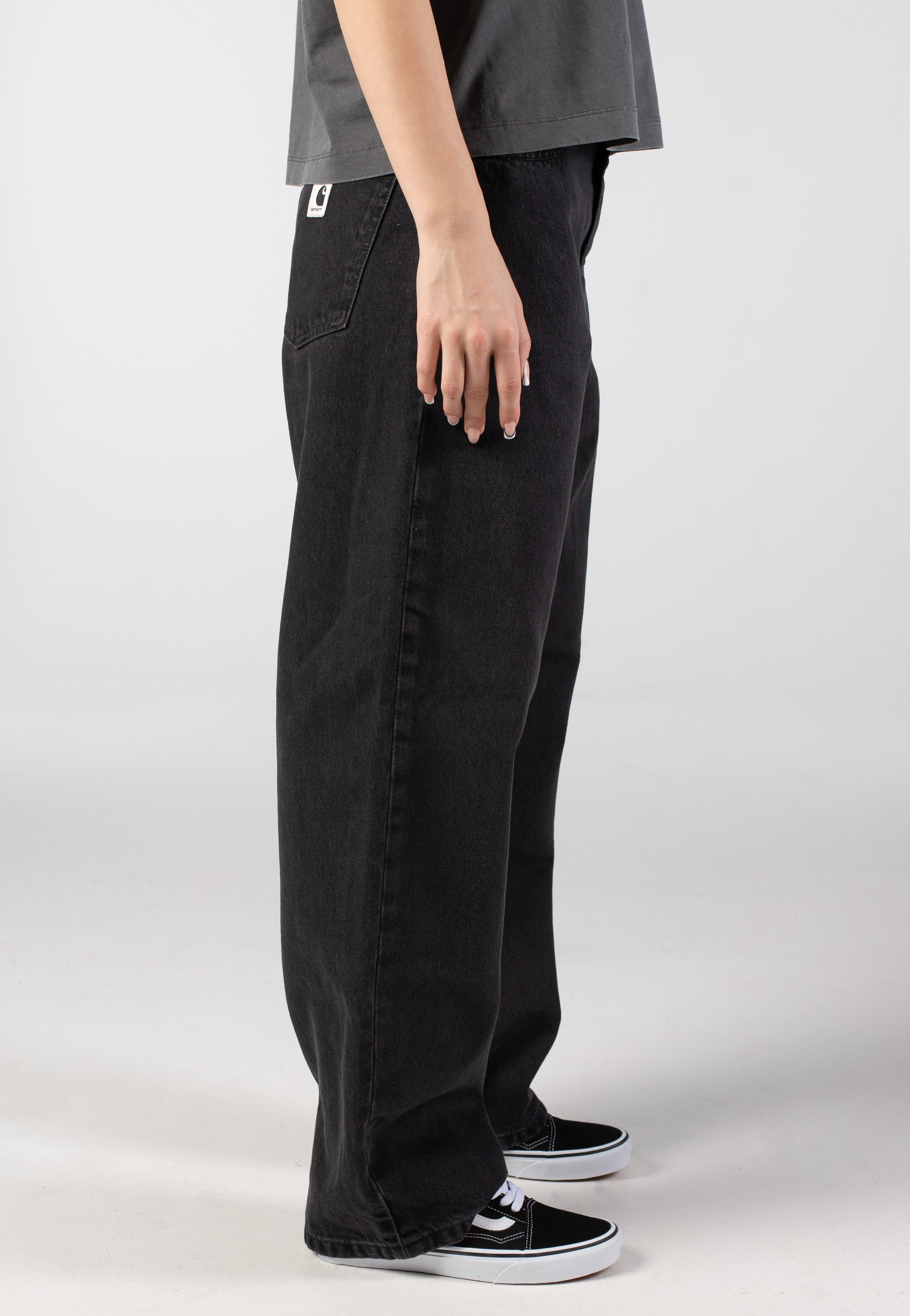 Carhartt WIP - W' Brandon Stone Washed Black - Pants | Women-Image