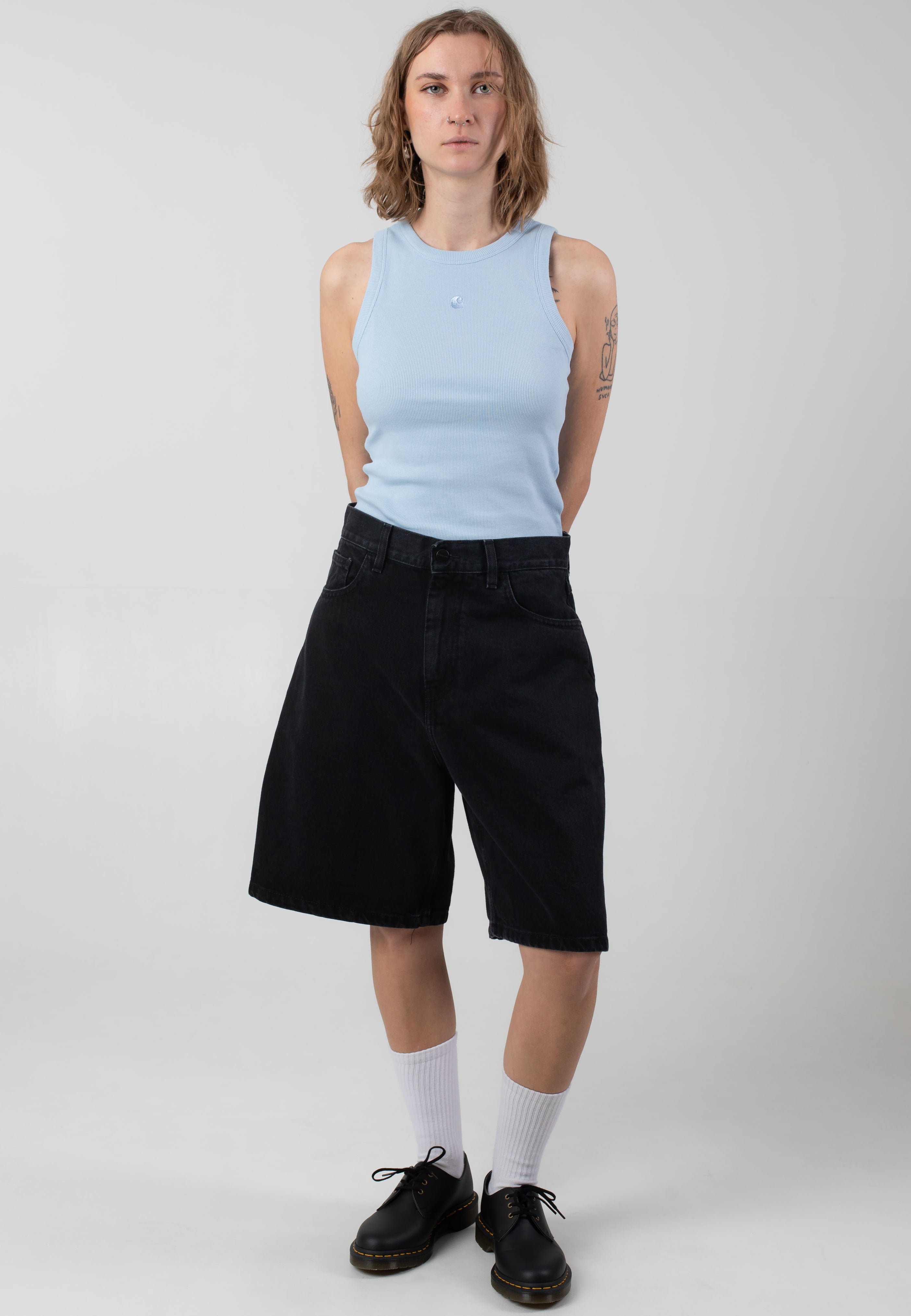 Carhartt WIP - W' Brandon Stone Washed Black - Shorts | Women-Image