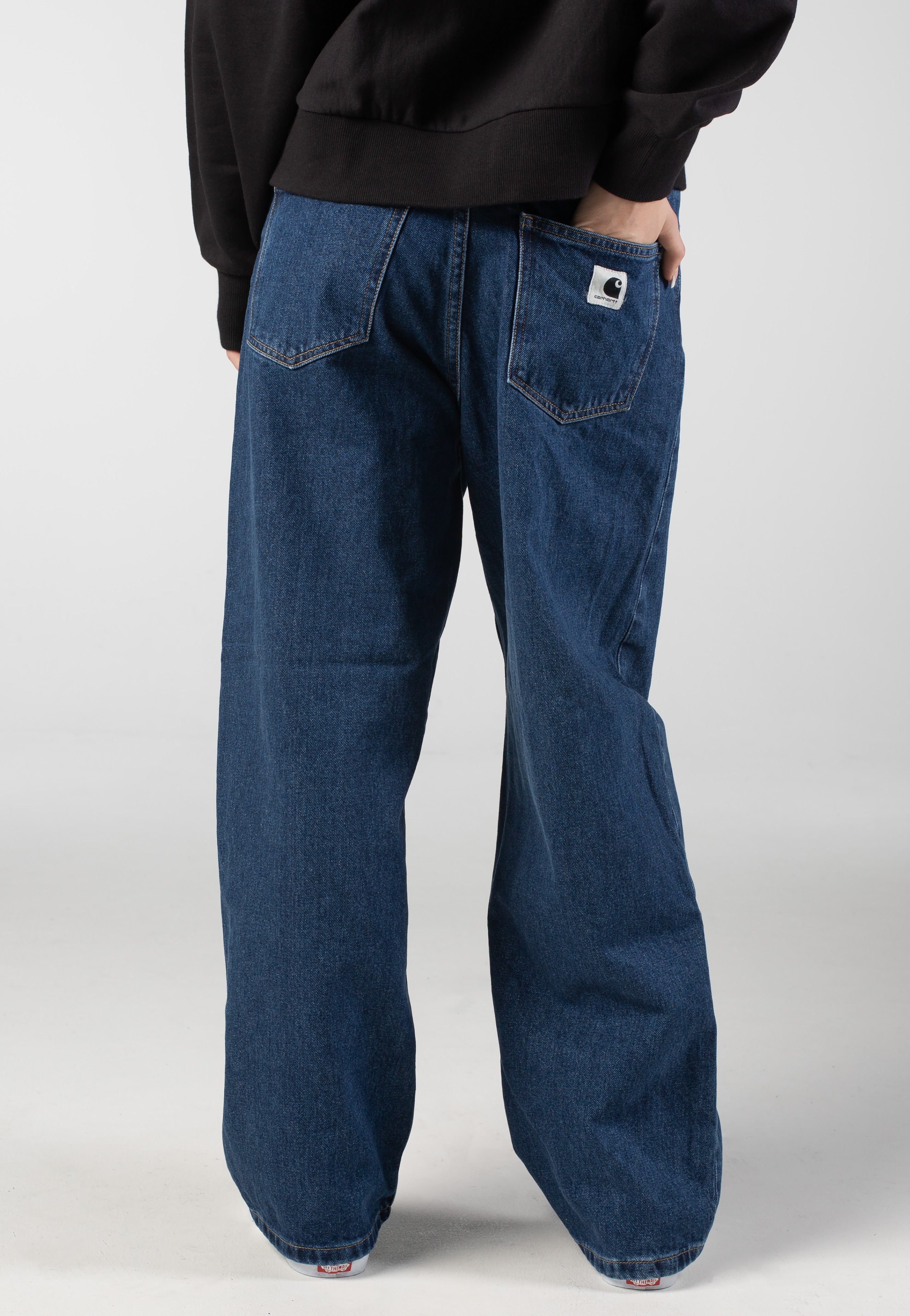 Carhartt WIP - W' Brandon Stone Washed Blue - Pants | Women-Image