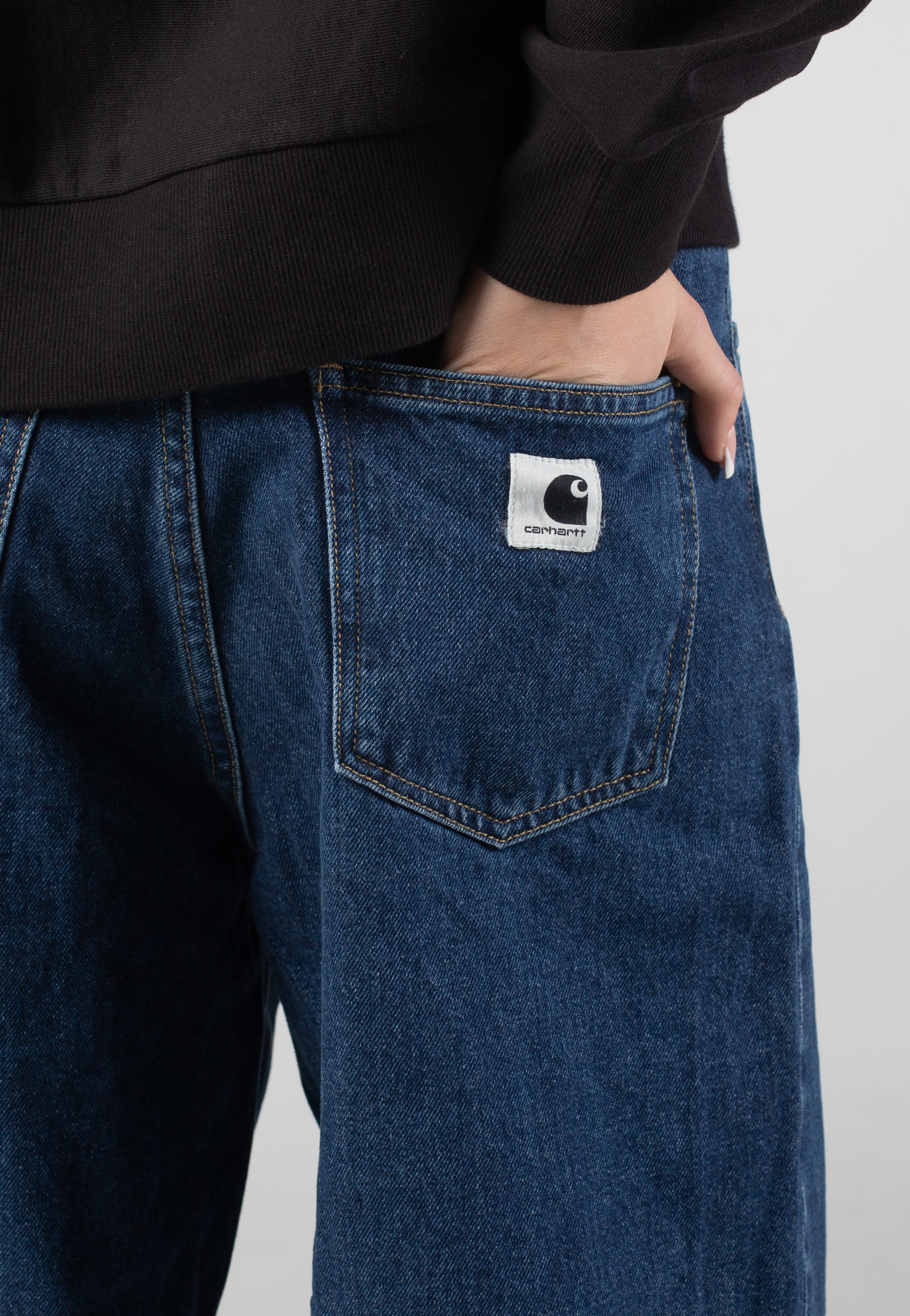 Carhartt WIP - W' Brandon Stone Washed Blue - Pants | Women-Image