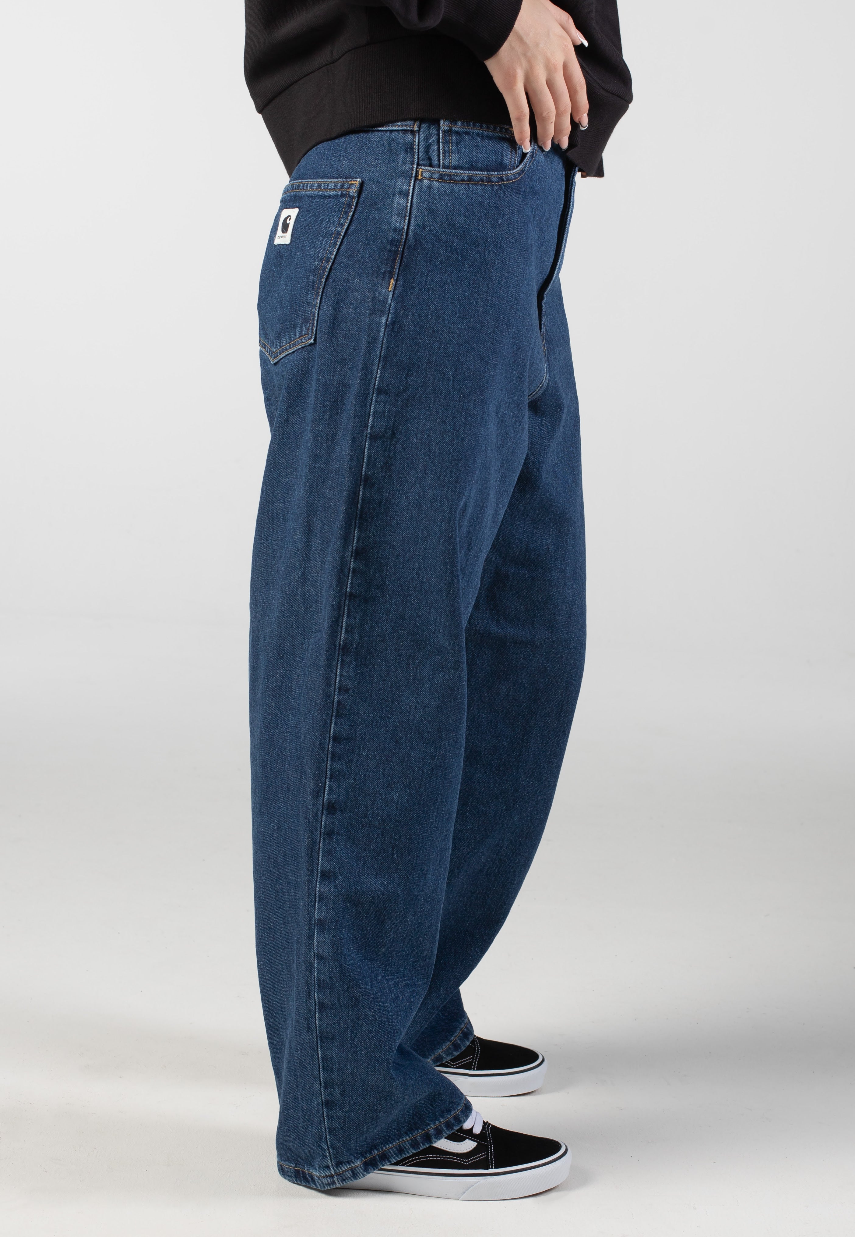 Carhartt WIP - W' Brandon Stone Washed Blue - Pants | Women-Image