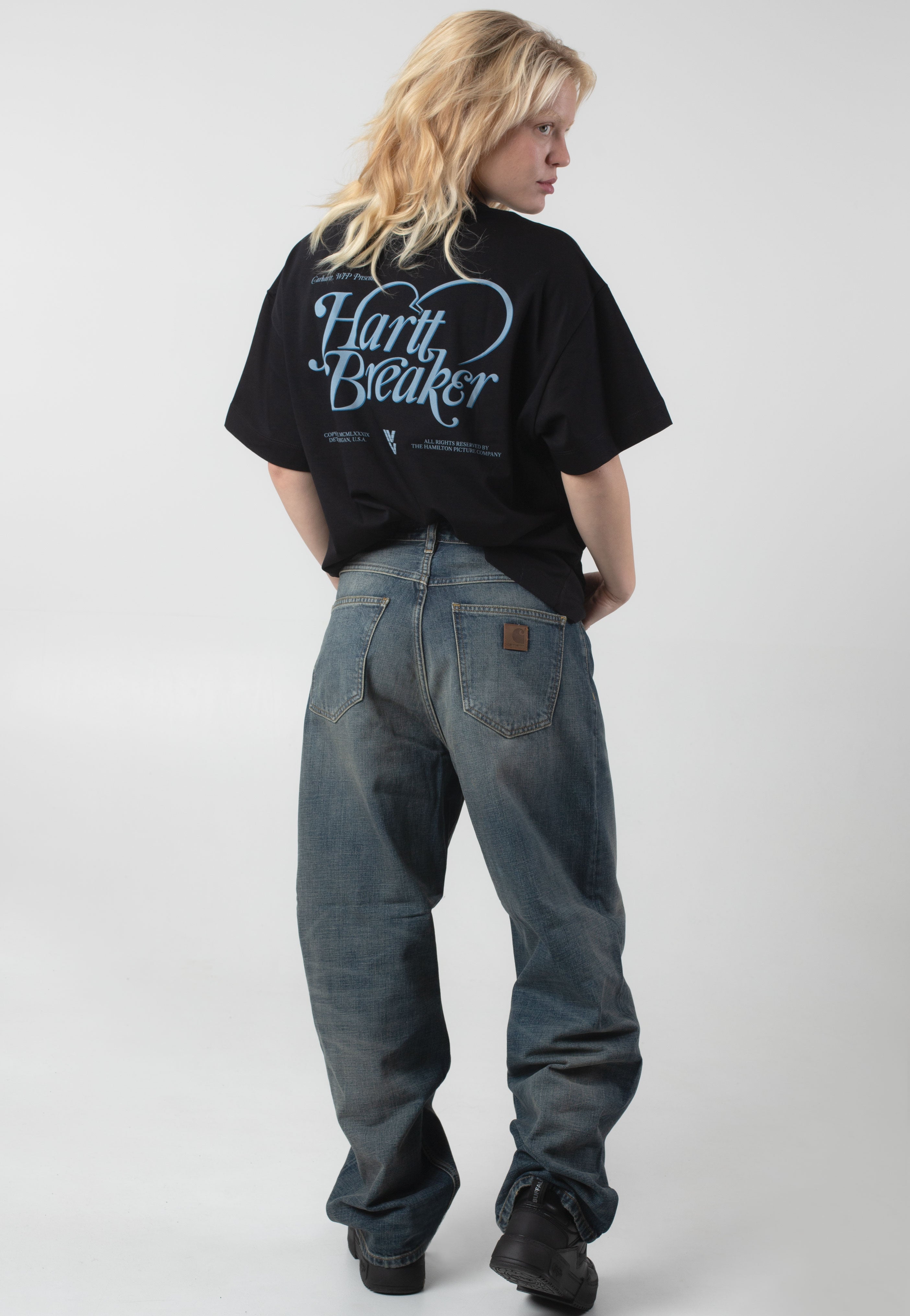 Carhartt WIP - W' Brandon Worn Used Wash Blue - Pants | Women-Image