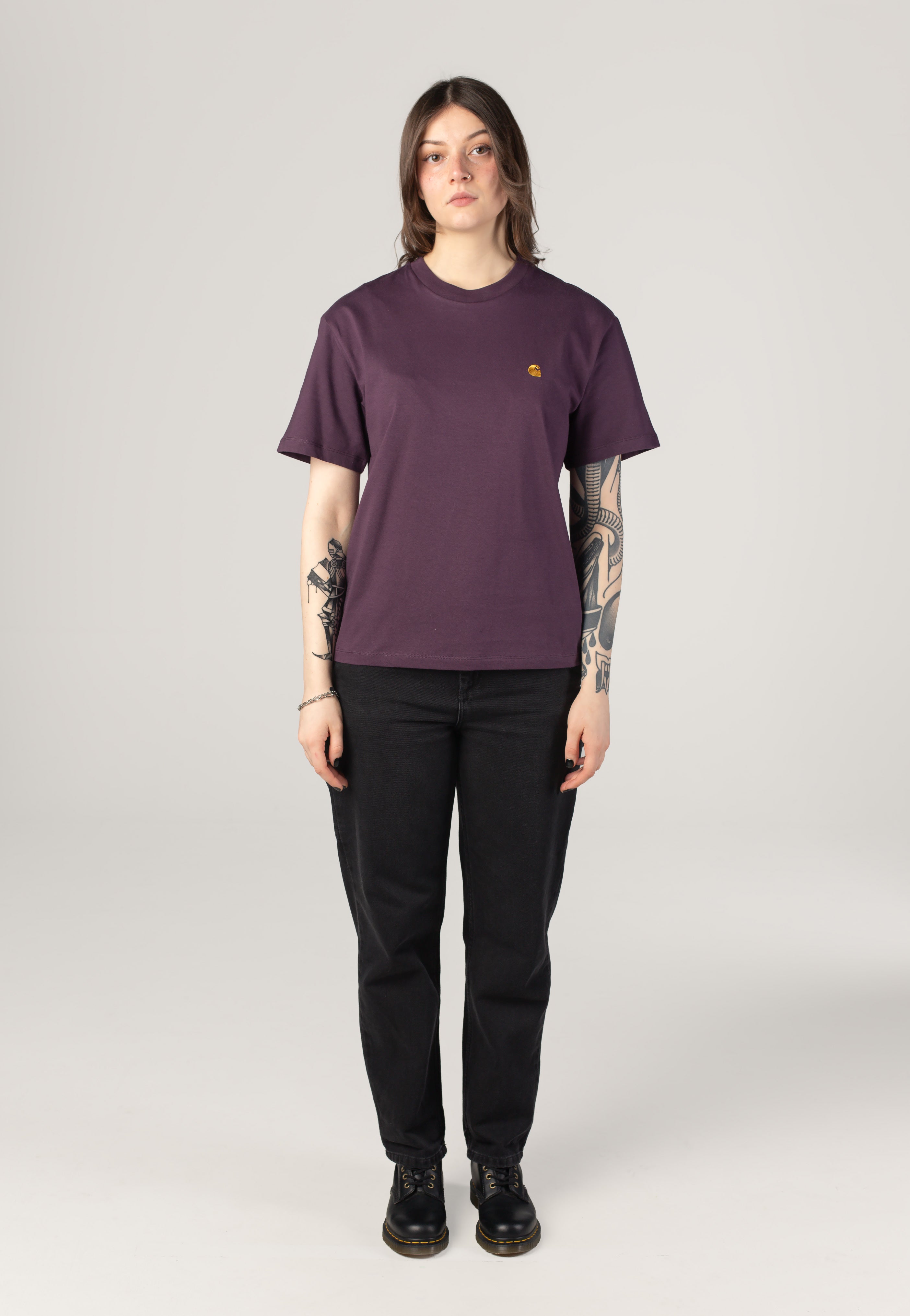 Carhartt WIP - W' Chase Cozy Purple/Gold - T-Shirt | Women-Image