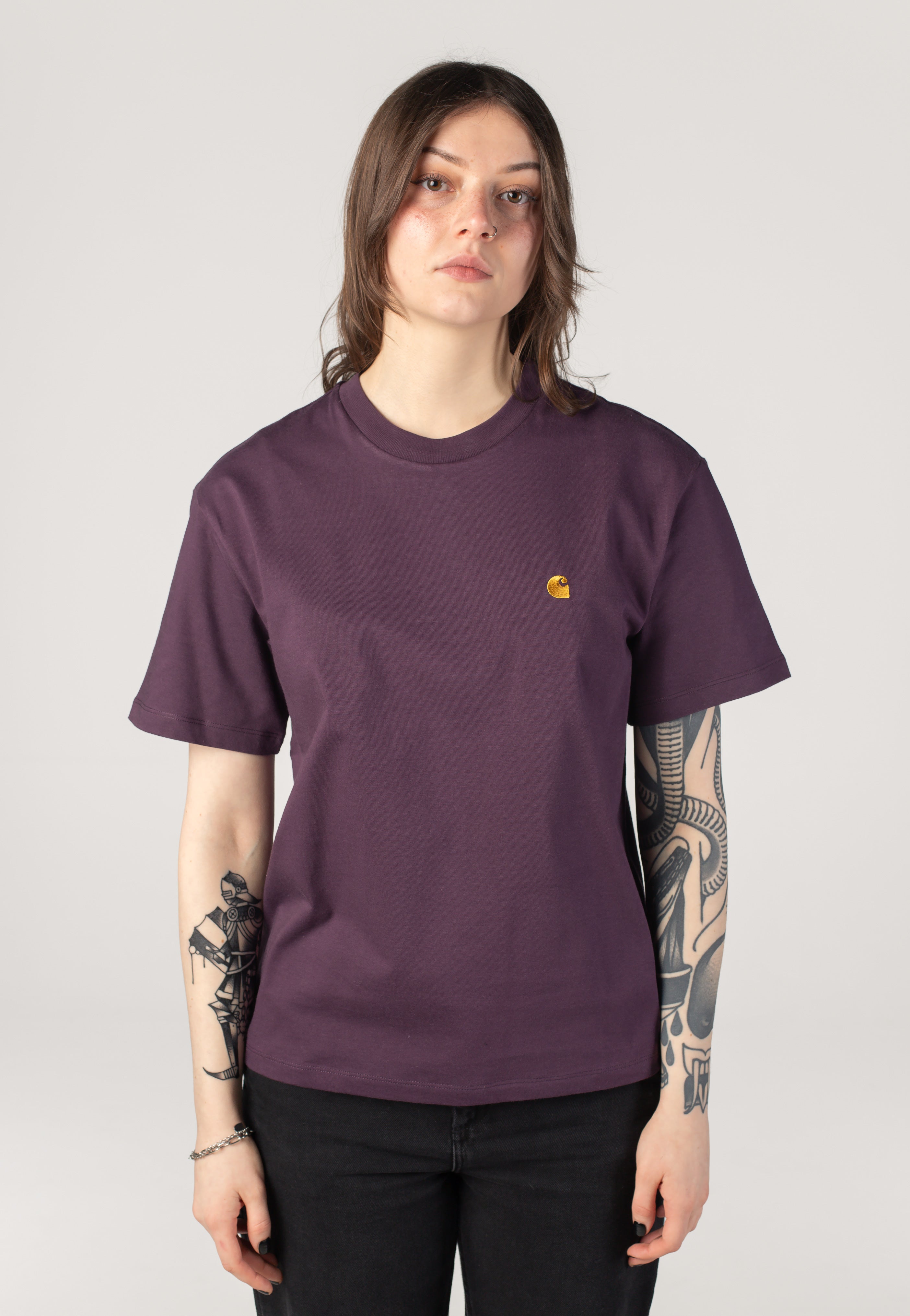 Carhartt WIP - W' Chase Cozy Purple/Gold - T-Shirt | Women-Image