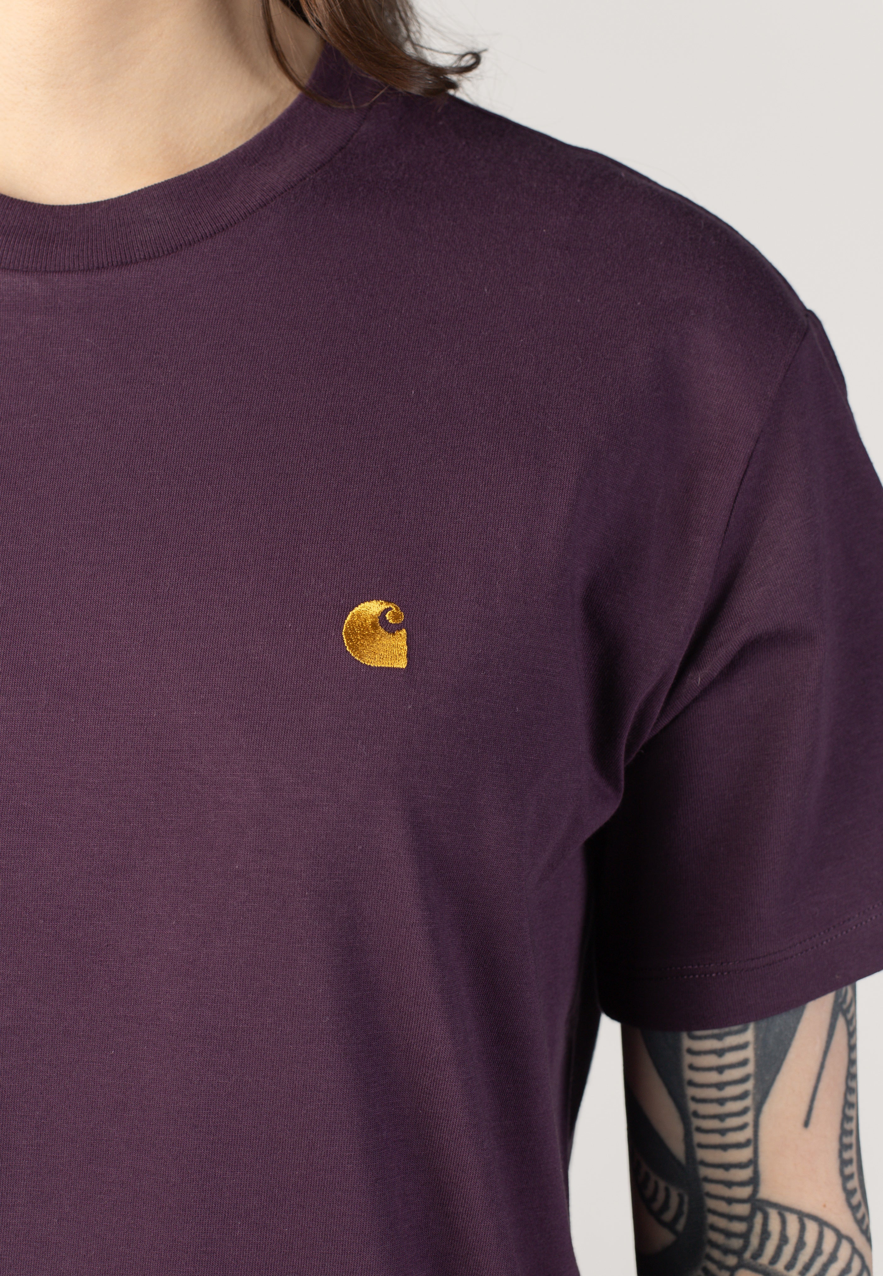 Carhartt WIP - W' Chase Cozy Purple/Gold - T-Shirt | Women-Image