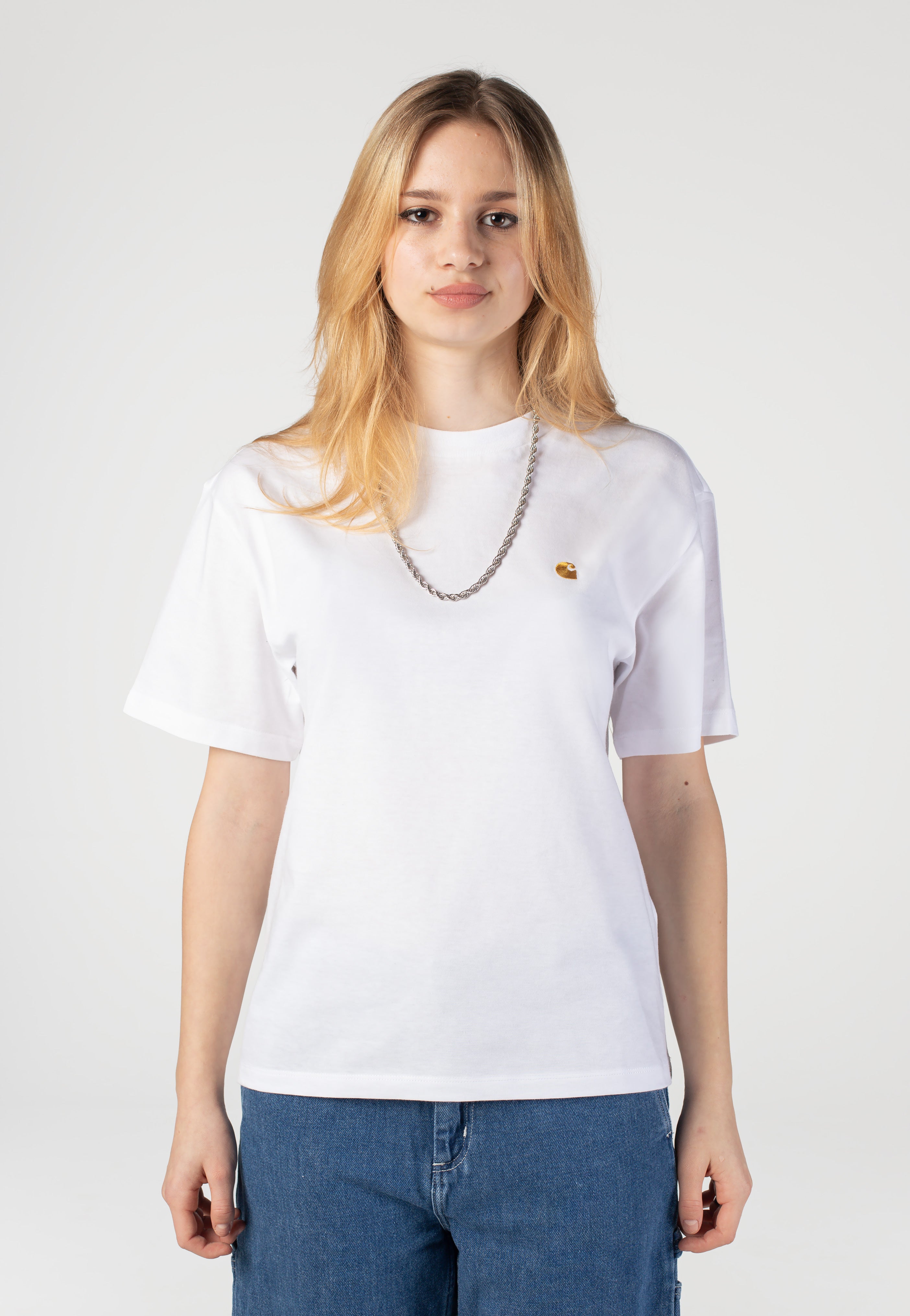 Carhartt WIP - W' Chase White/Gold - T-Shirt | Women-Image