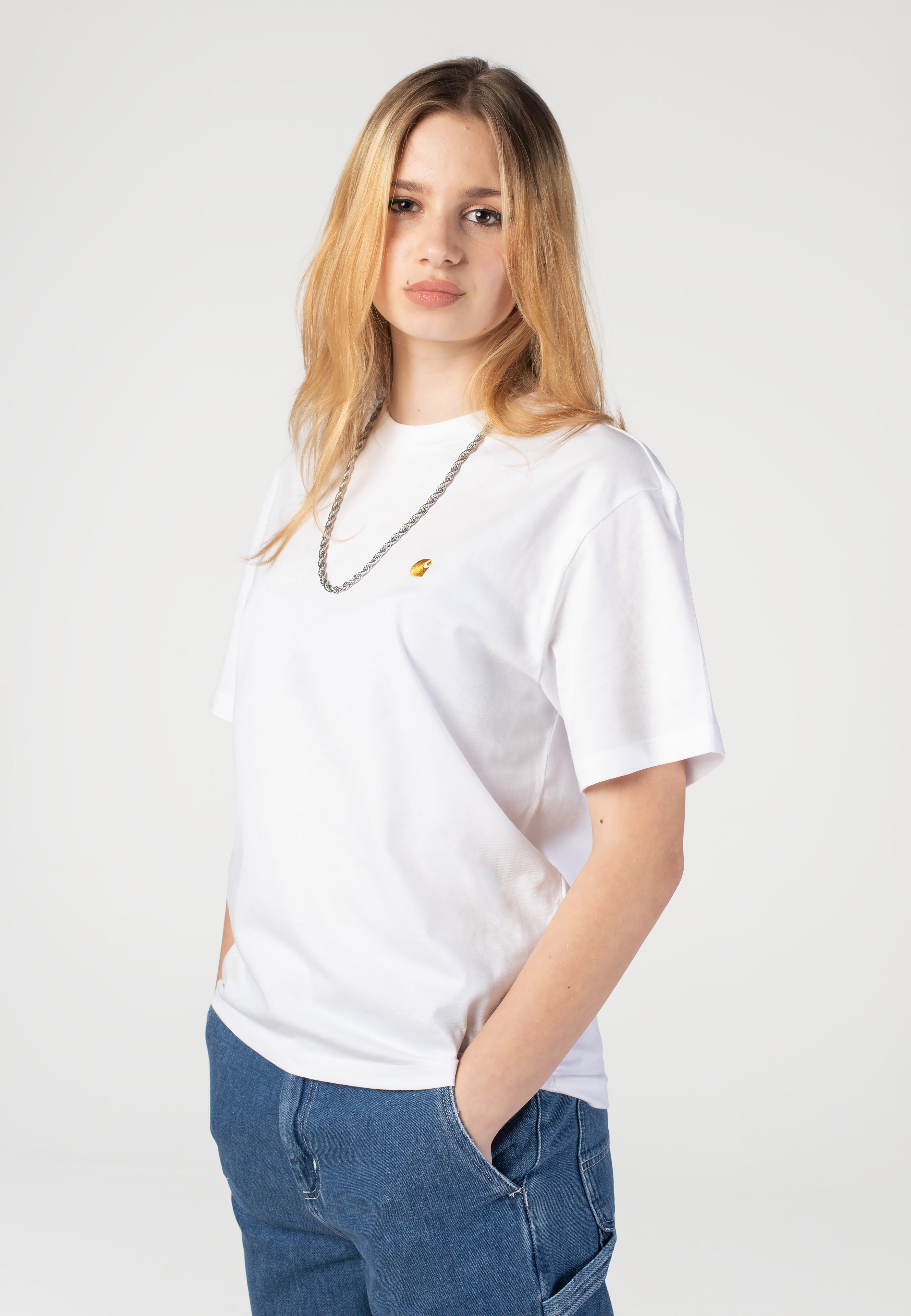 Carhartt WIP - W' Chase White/Gold - T-Shirt | Women-Image