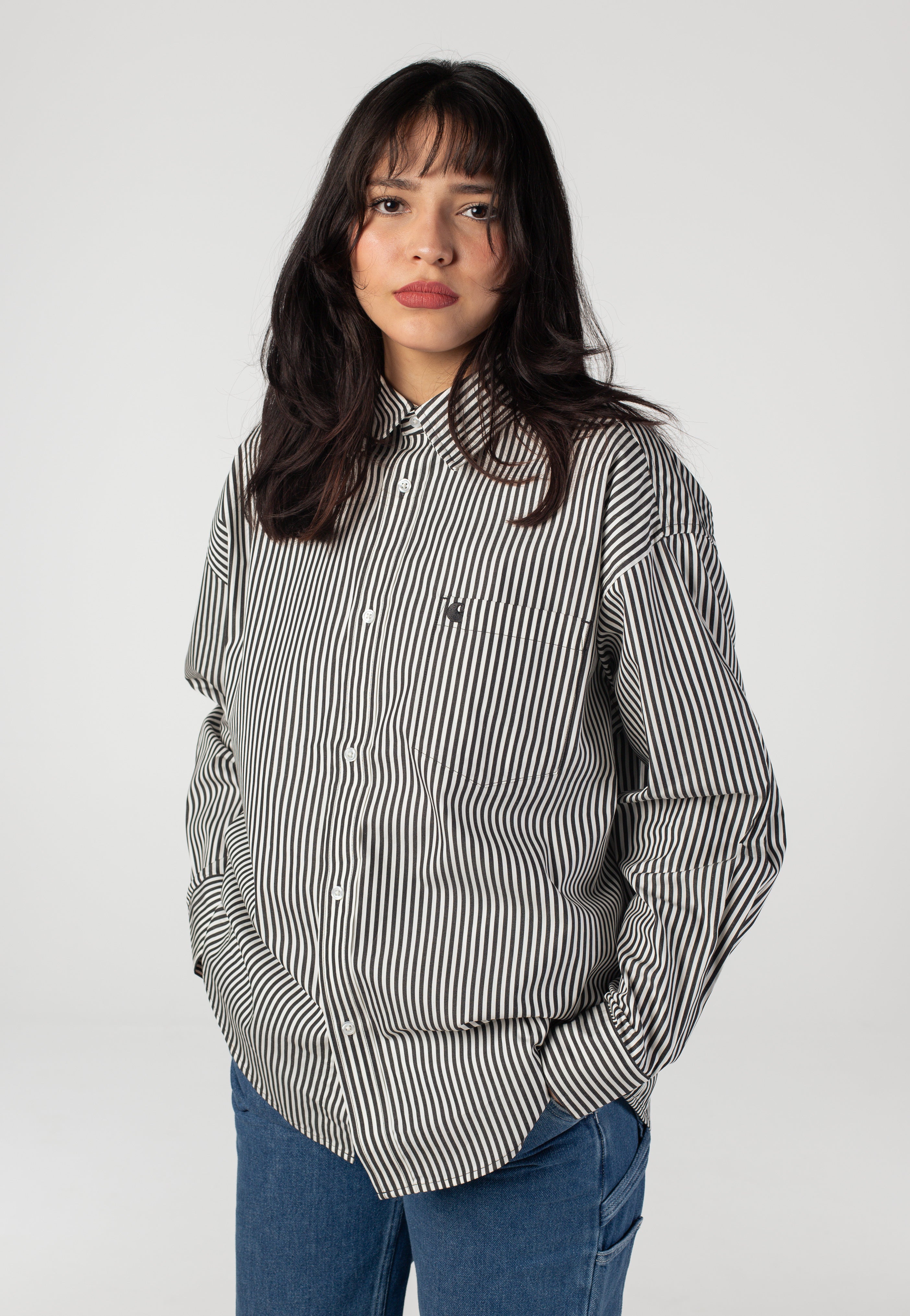 Carhartt WIP - W‘ Daldry Daldry Stripe Black/Wax - Shirt | Women-Image