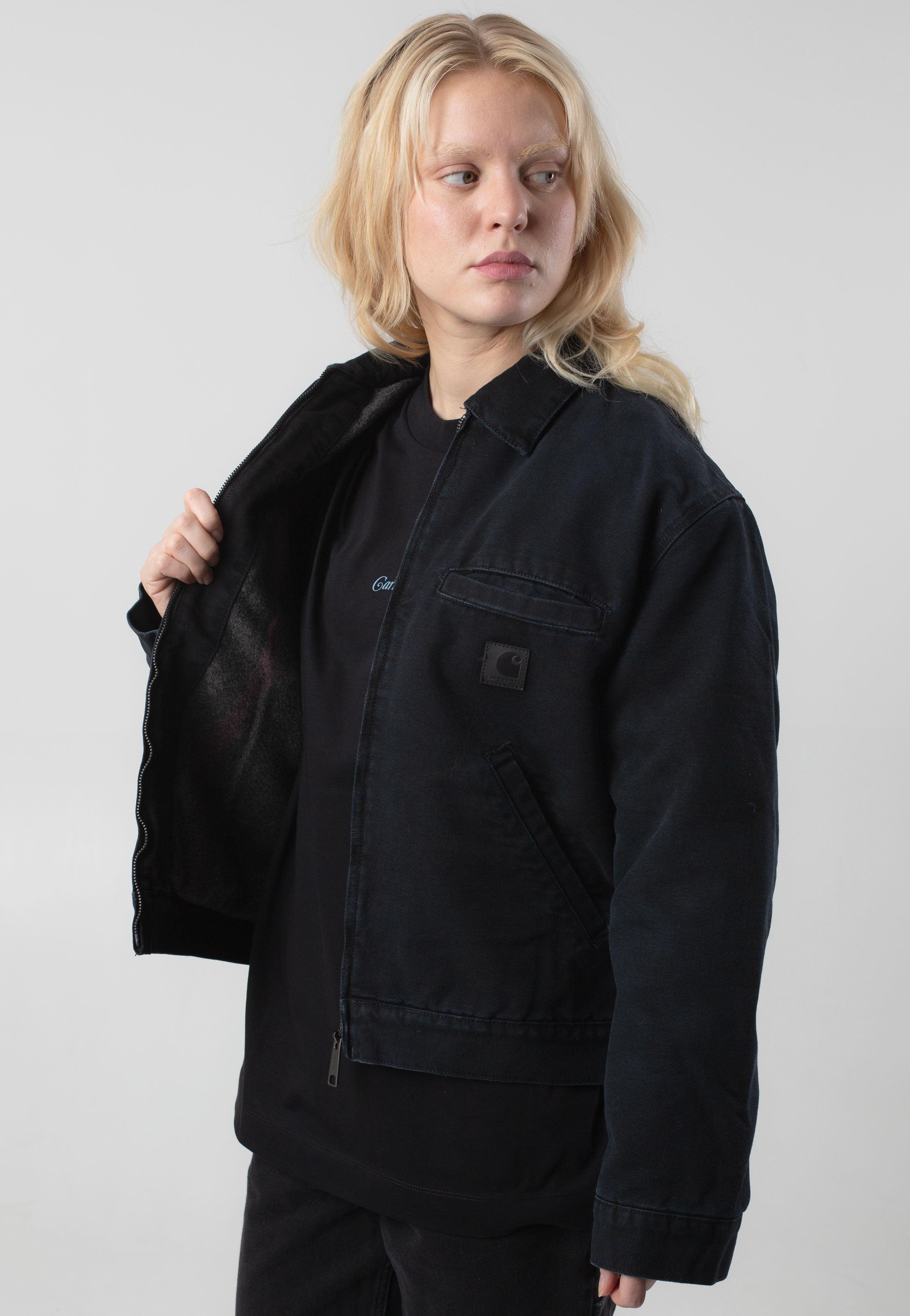 Carhartt WIP - W' Dayton Stone Canvas Black - Jacket | Women-Image