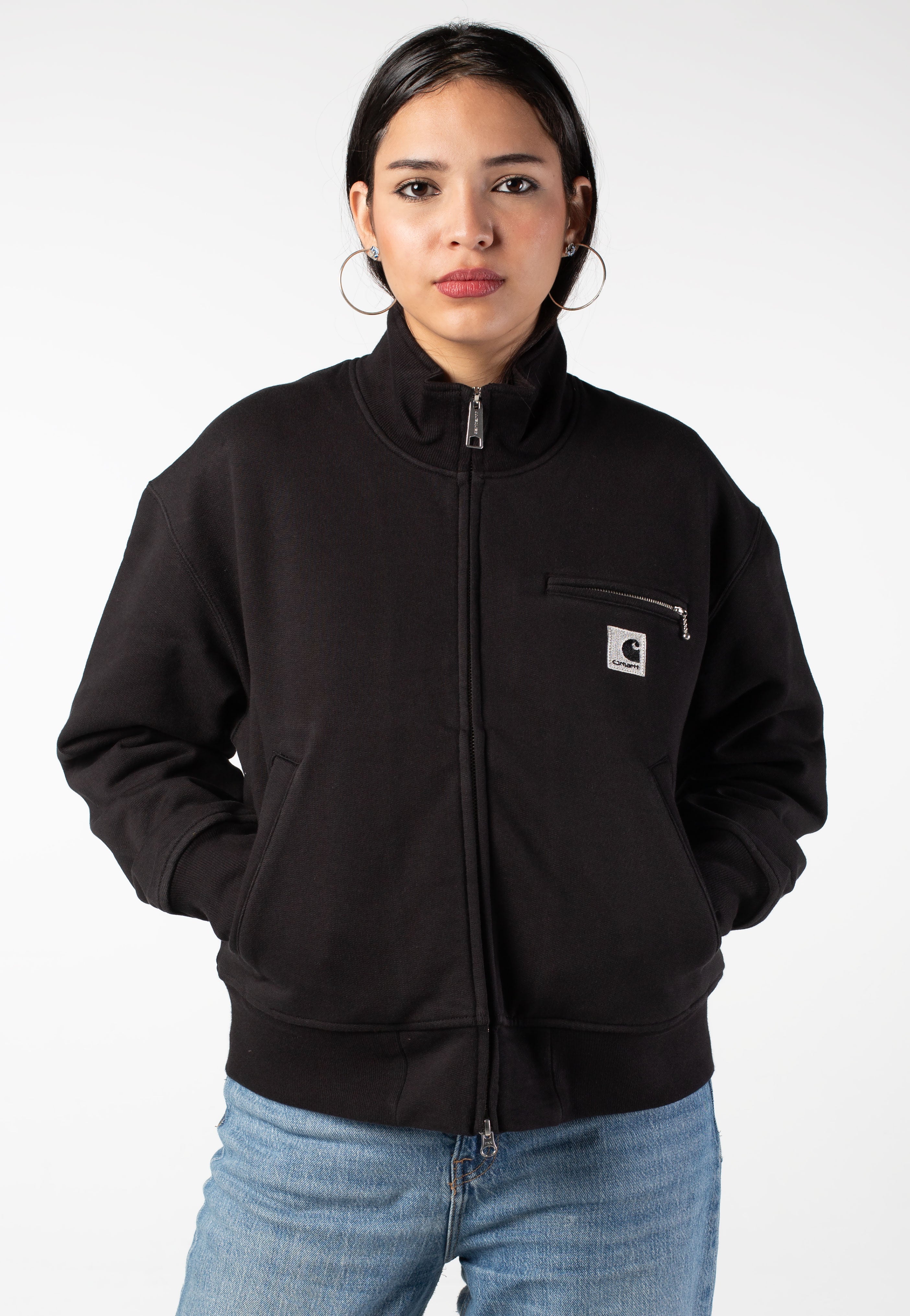W' Detroit Sweat Stone Washed Black - Jacket