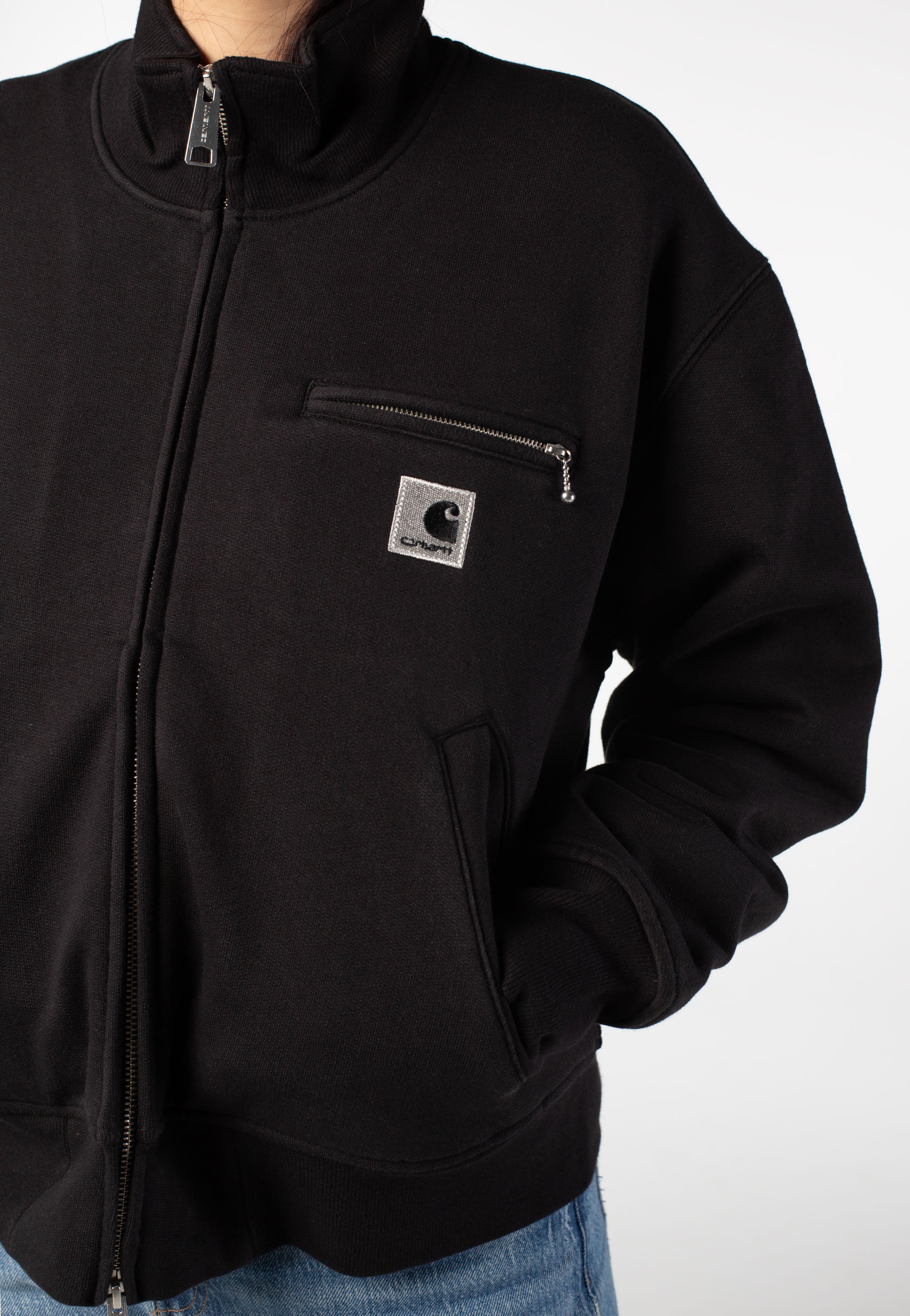 Carhartt WIP - W' Detroit Sweat Stone Washed Black - Jacket | Women-Image