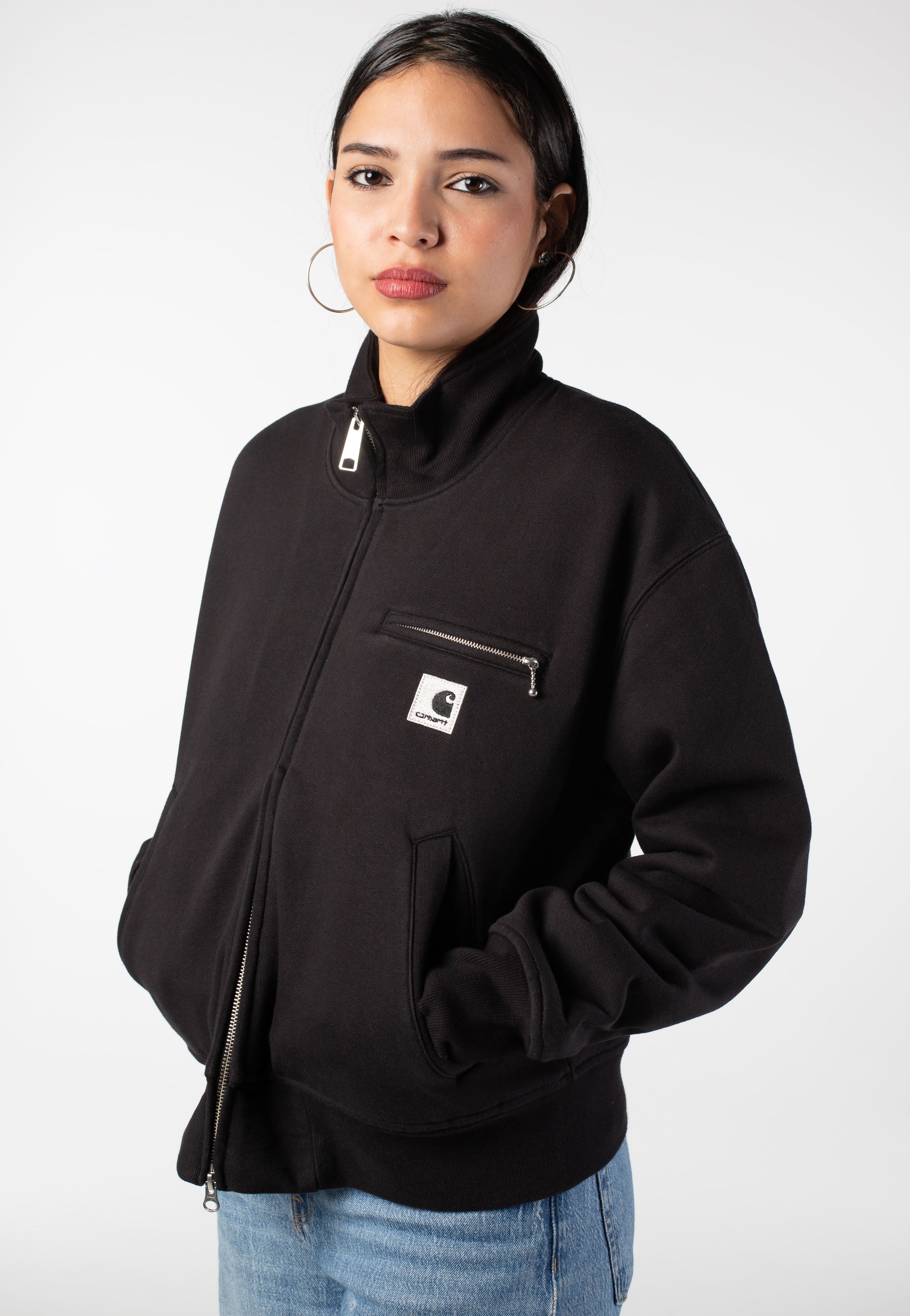 Carhartt WIP - W' Detroit Sweat Stone Washed Black - Jacket | Women-Image