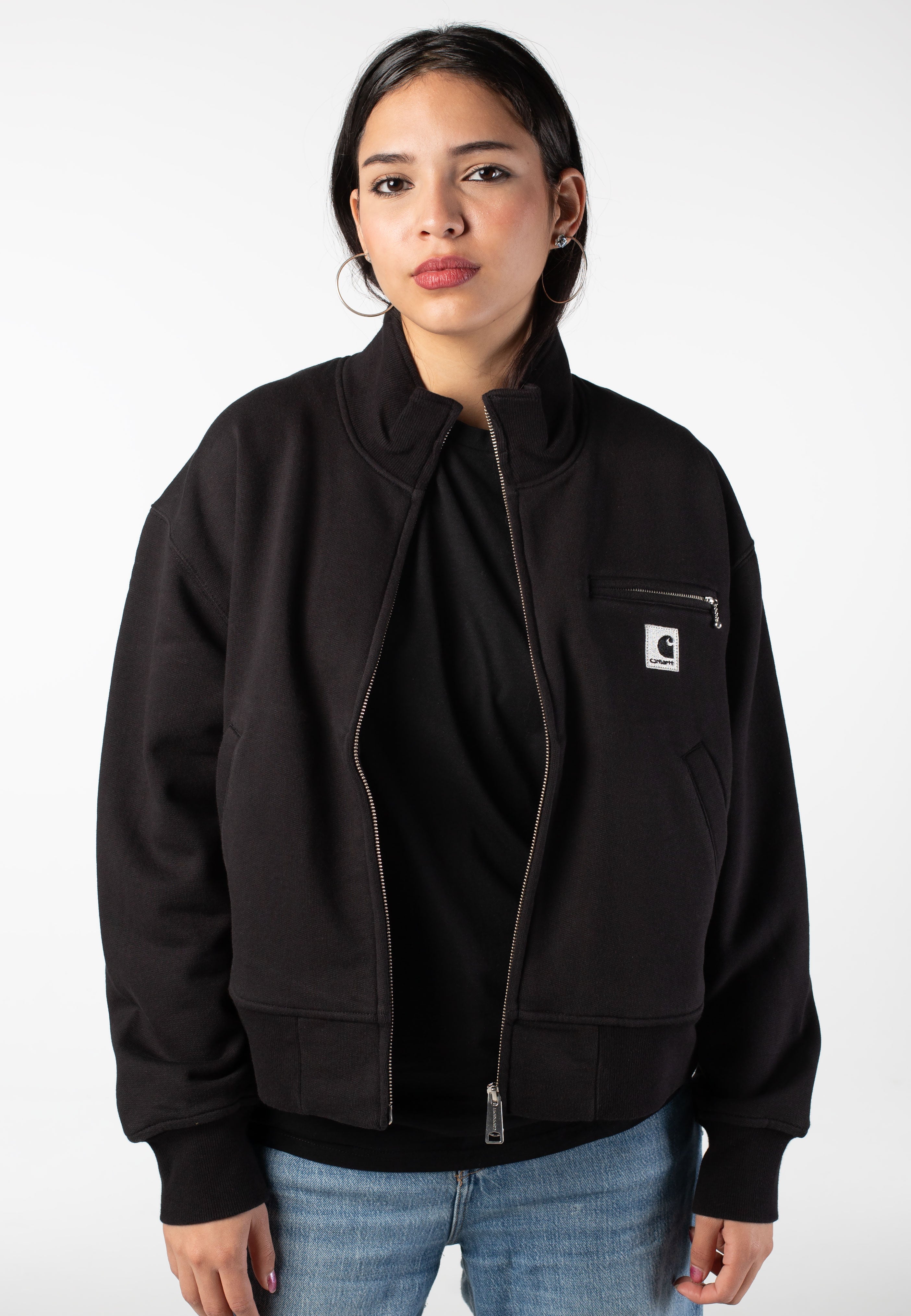 Carhartt WIP - W' Detroit Sweat Stone Washed Black - Jacket | Women-Image